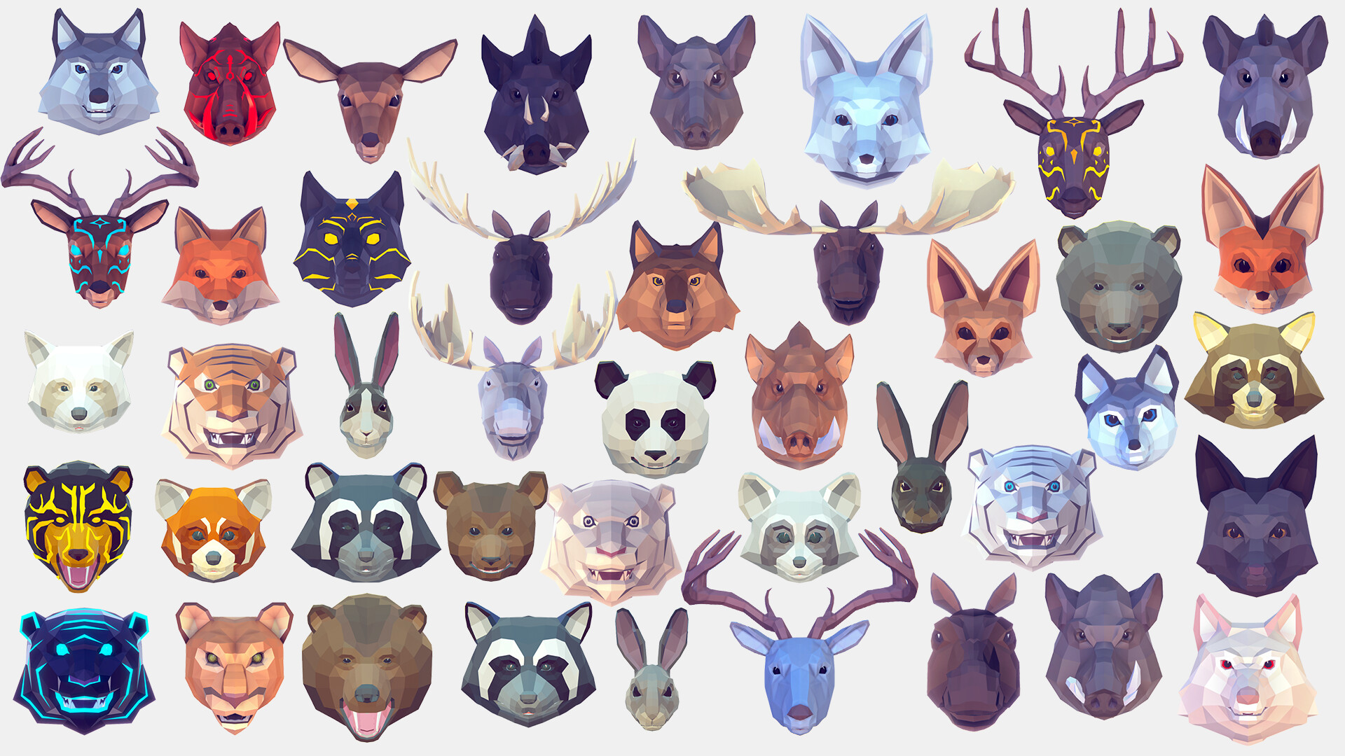 Malbers Animations - Poly art Forest Animals