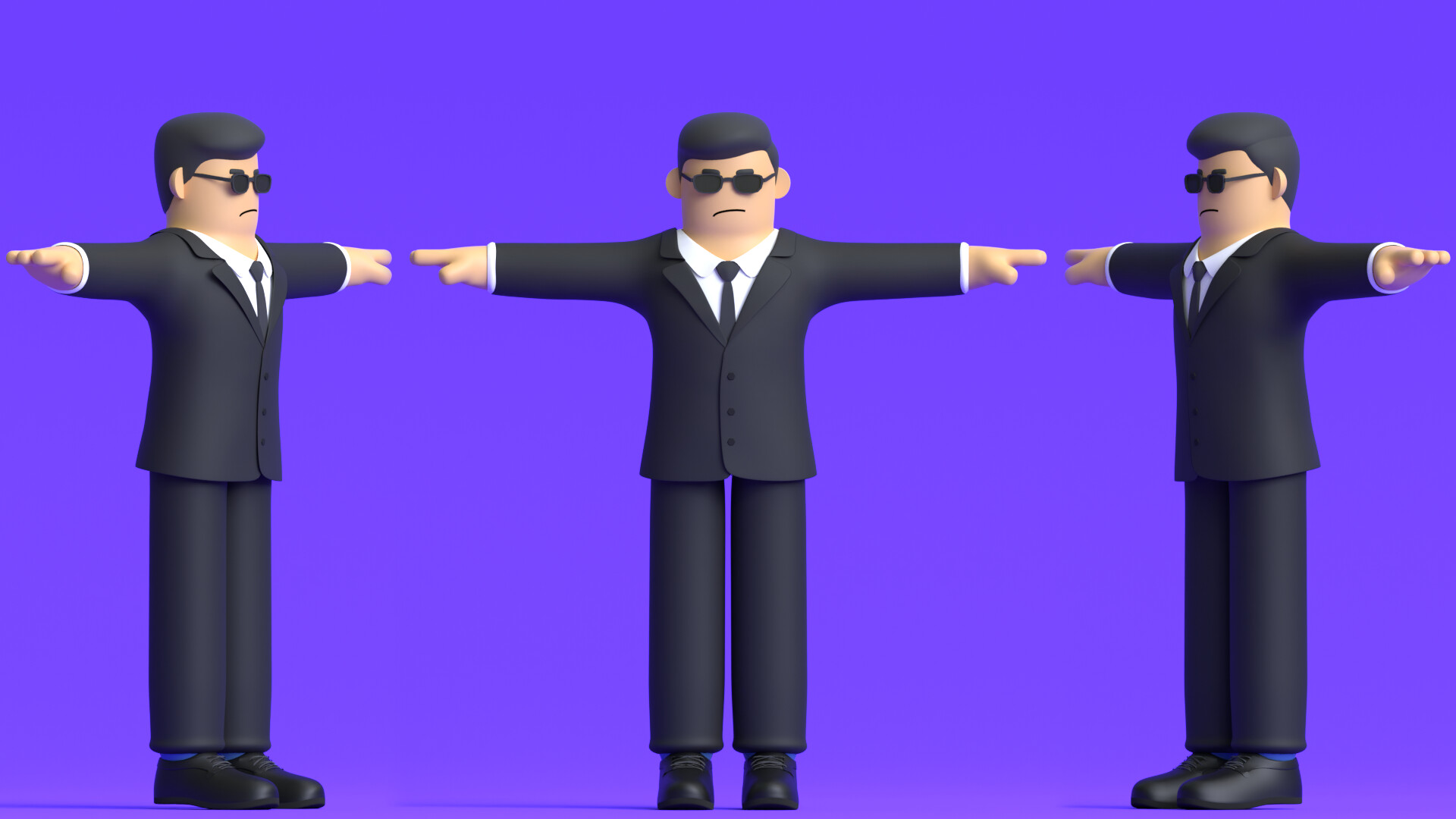 ArtStation - Minimal Bodyguard 3D Cartoon Character