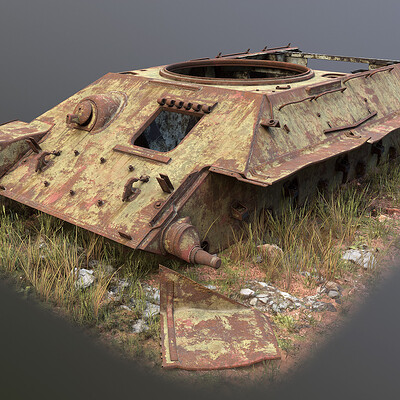 Ryzhkov 3d models t 34 85 hull rusted 02
