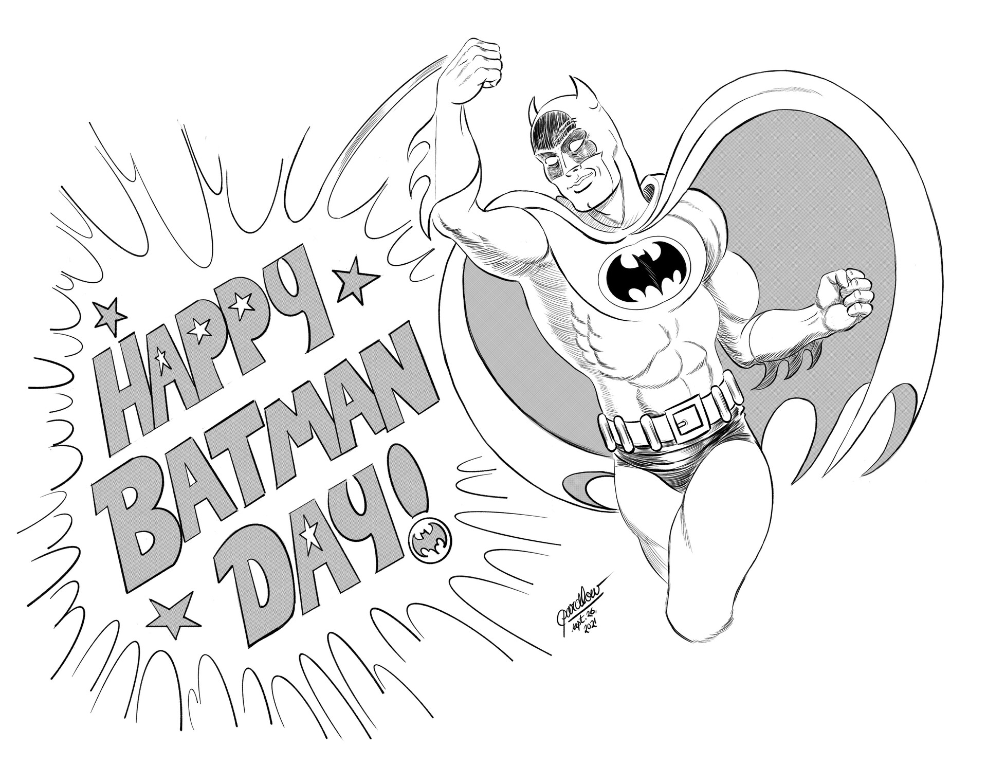 ArtStation Batman Day spot illustration