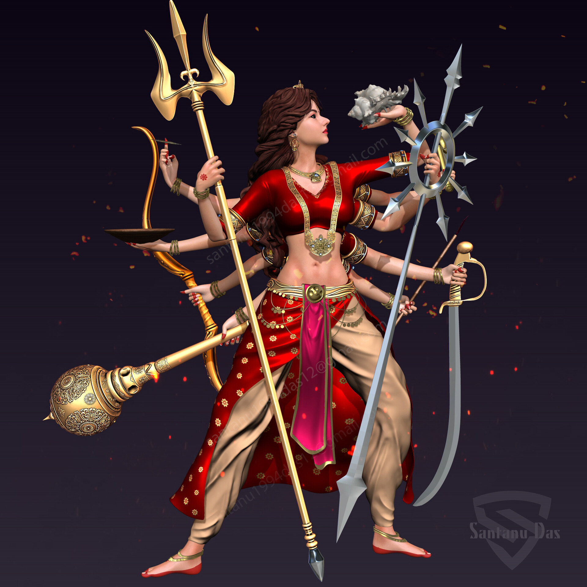 ArtStation - Durga Ma Indian Hindu Goddess