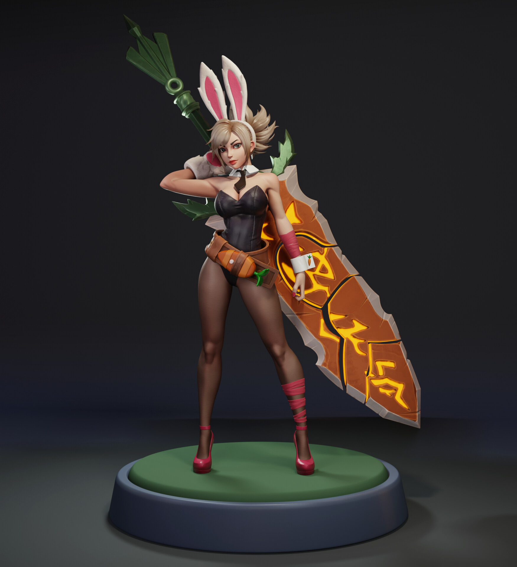 Wanlin Kang Battle Bunny Riven League of Legends Fan Art