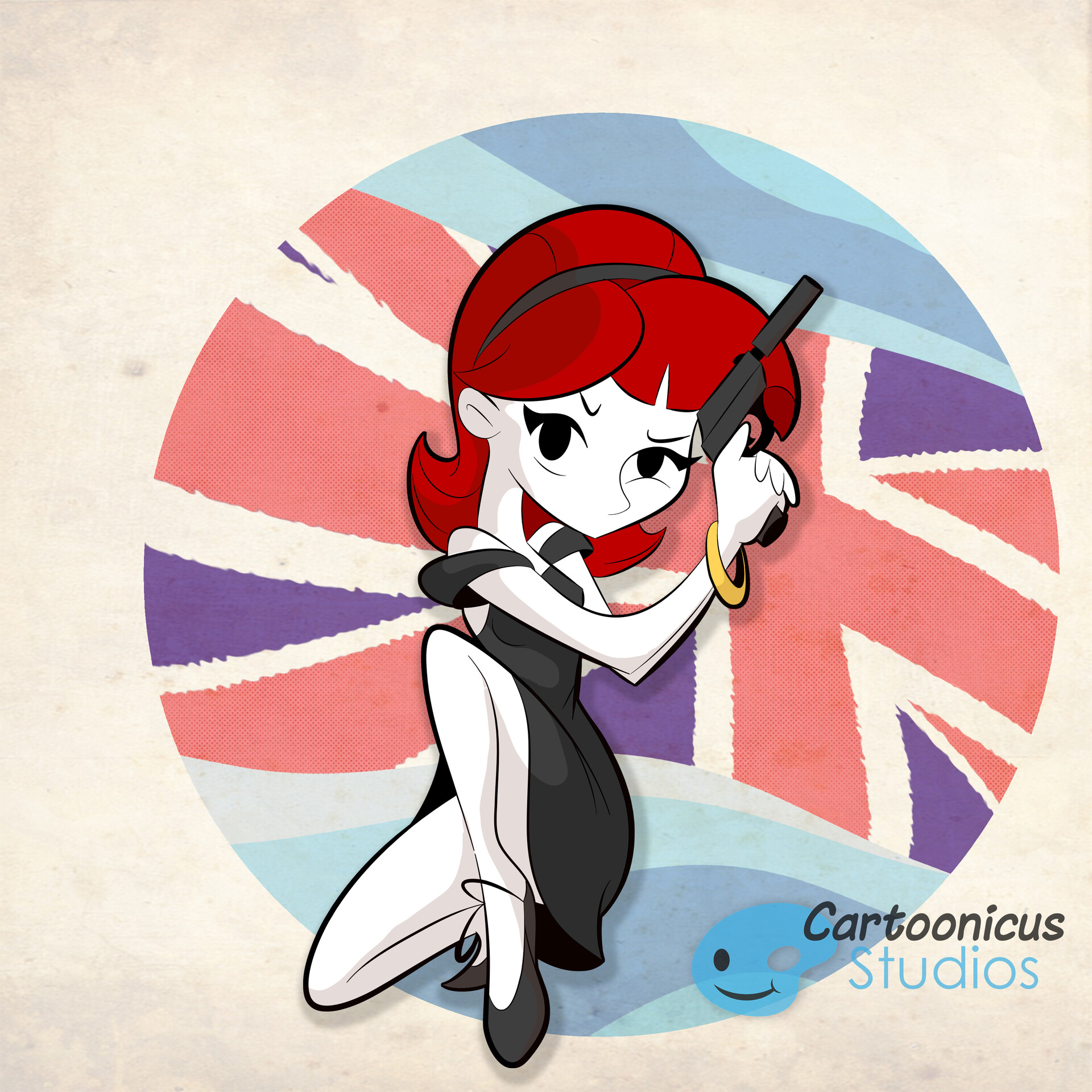 ArtStation - 60s Spy Girl - Secret Agent Q-T