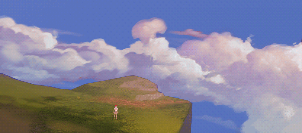 A transition effect between Allod and Astral.