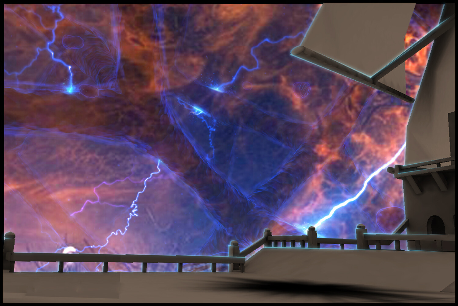 View from the deck of the ship to the Astral.