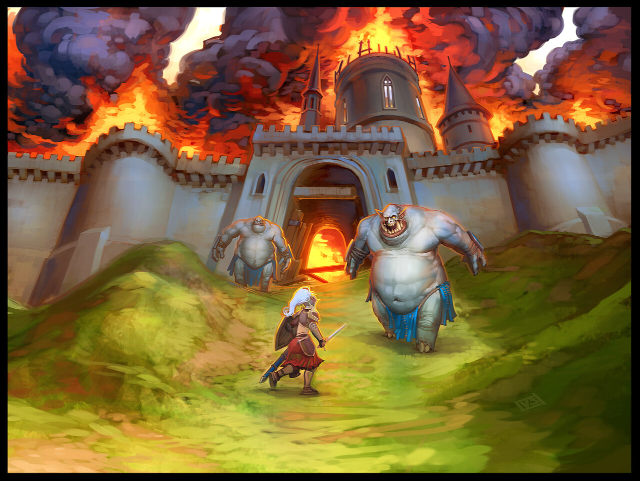 First visual development of a game frame.