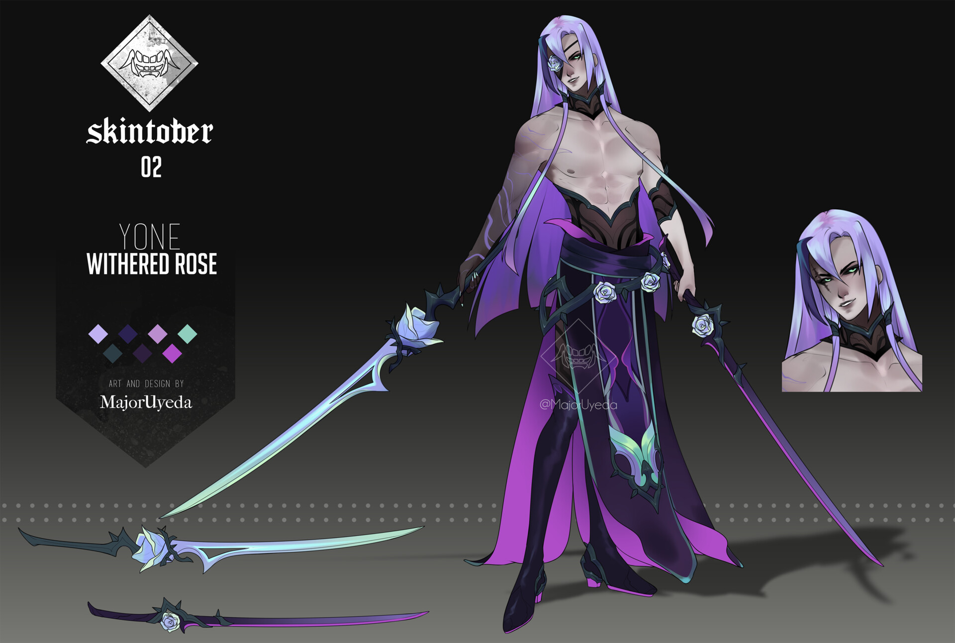 ArtStation - [SKINTOBER] 02 Withered Rose | YONE