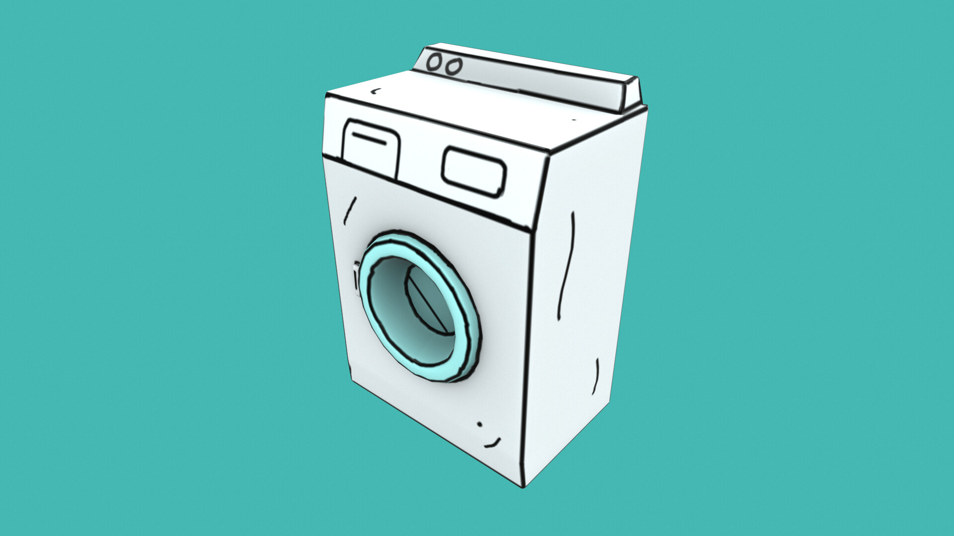 ArtStation - Washing Machine Cartoon