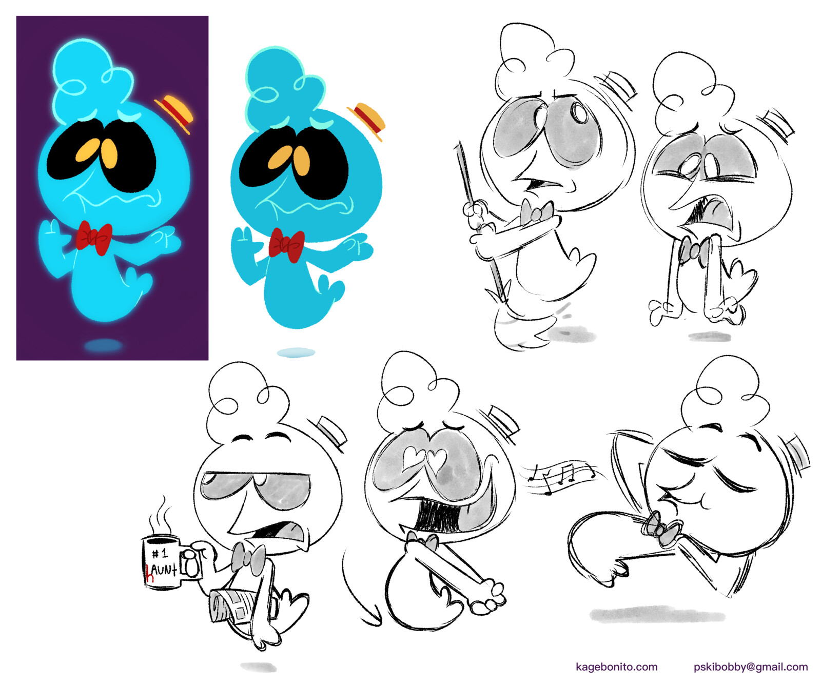 Boo Berry Pose Sketches