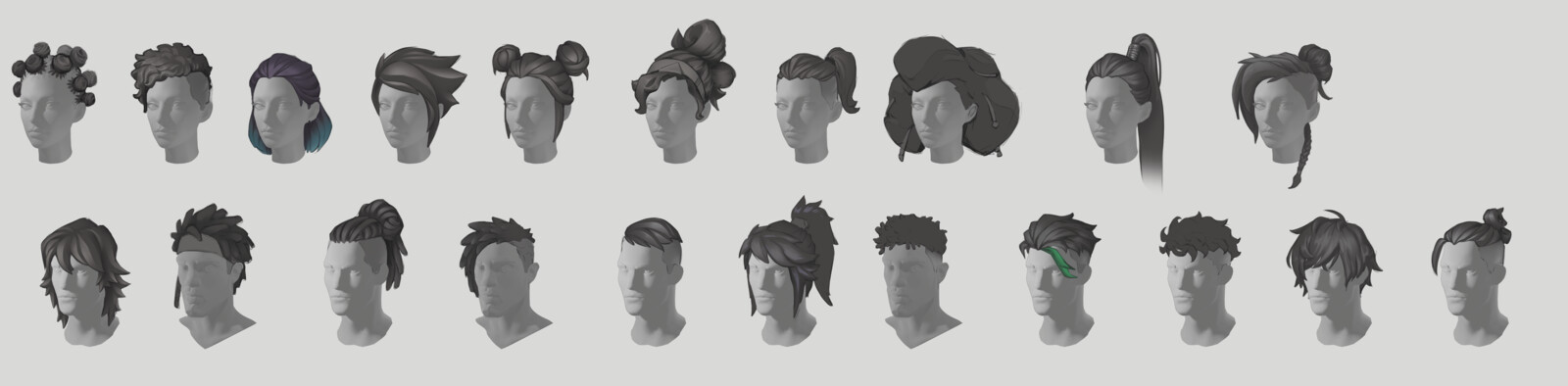Batch of hairstyles