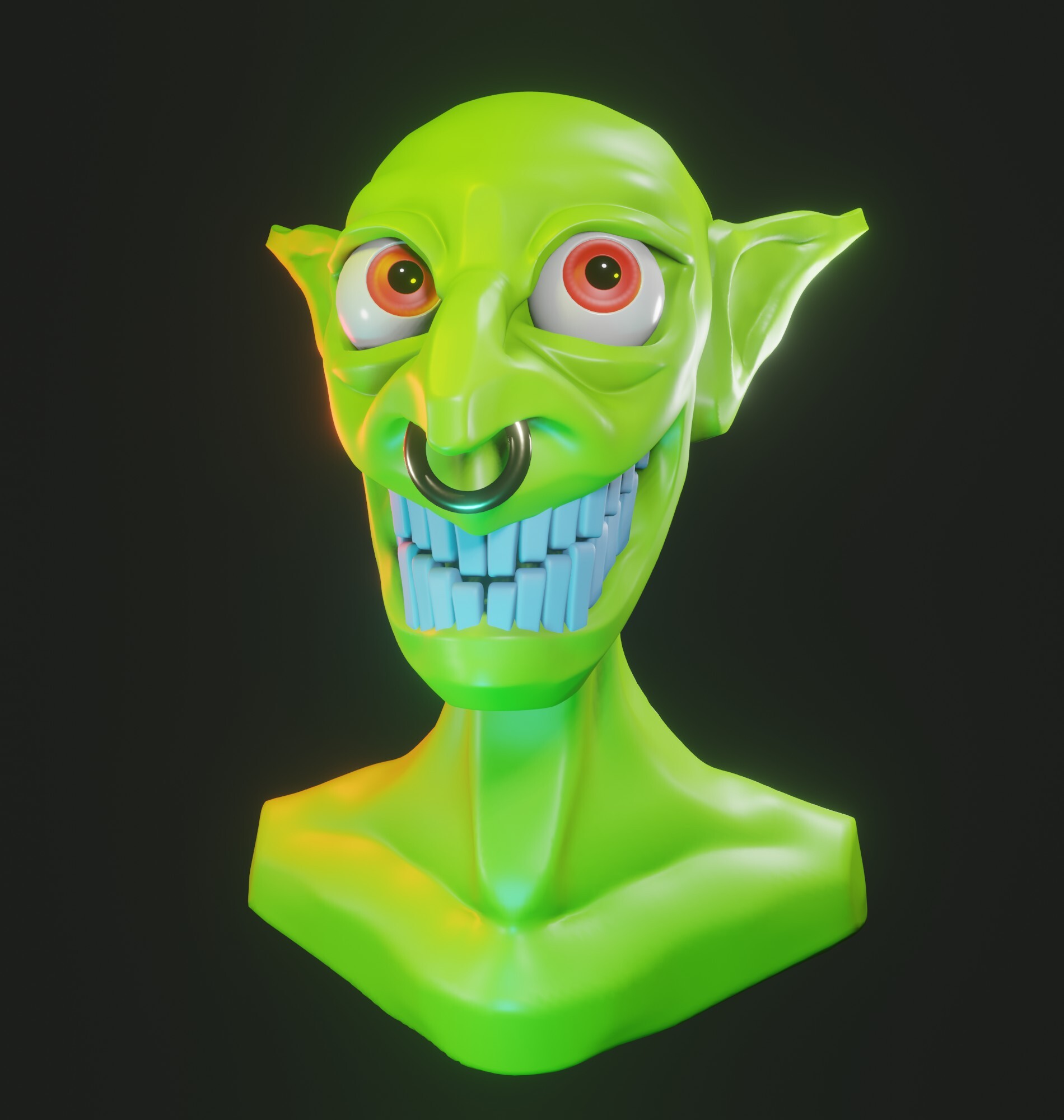 ArtStation Stylized Goblin Head Quick sculpt Blender