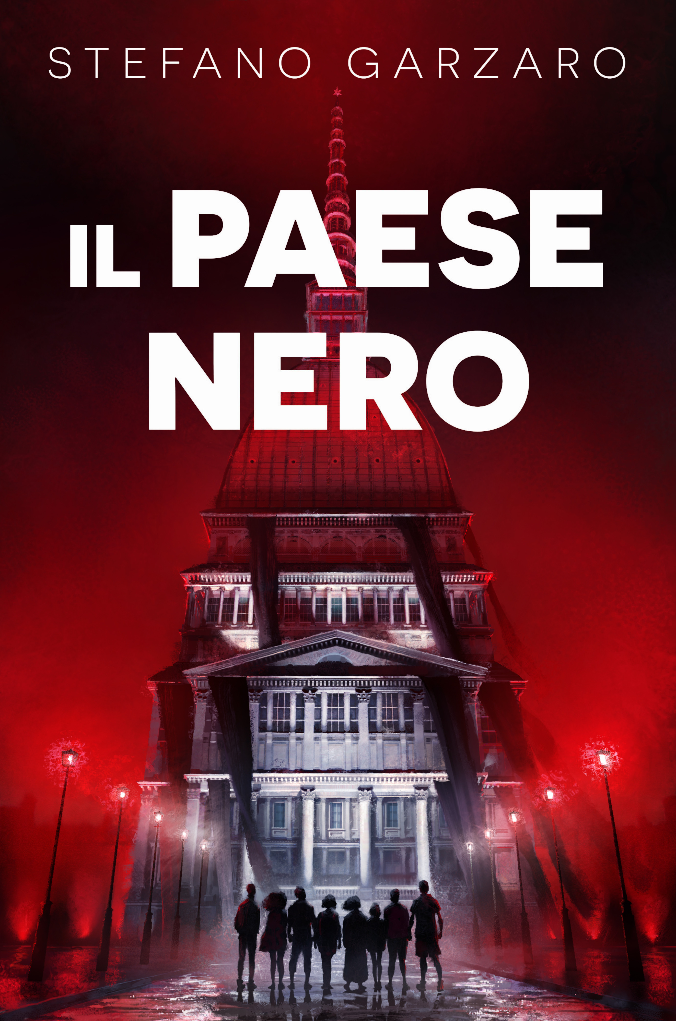 My first book cover, for the dystopian novel "Il Paese Nero", ("Dark Country") written by the Italian writer Stefano Garzaro and published by PIEMME in 2021.