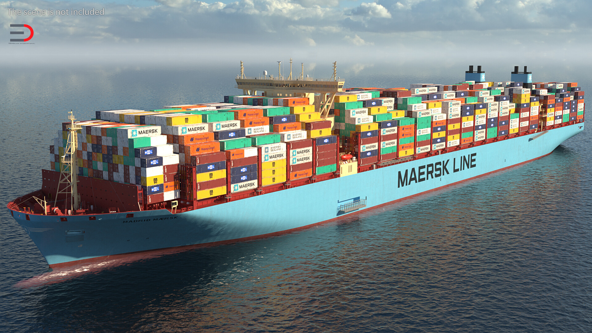 ArtStation - Madrid Maersk Container Ship 3D model, Andrey Simonenko