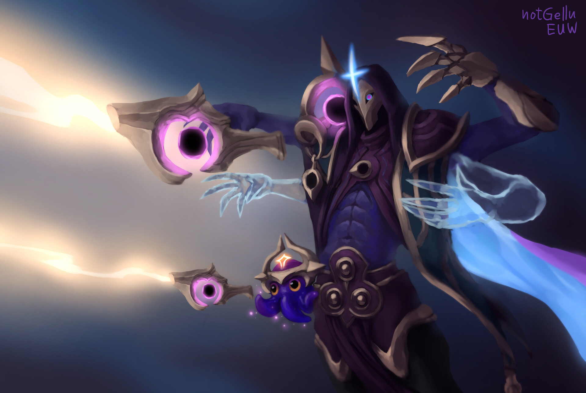 ArtStation Dark Star Jhin and Squink
