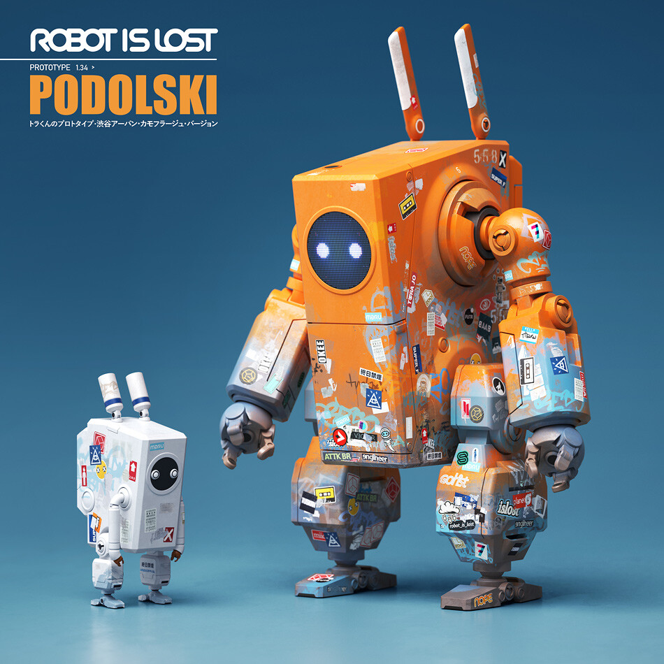 ArtStation - robot is lost | TORA-KUN AKIBA SET