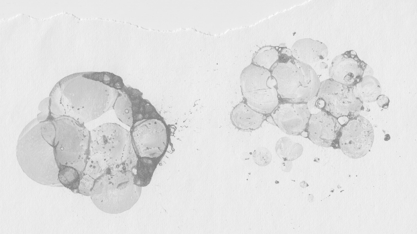 The universes were made of real ink bubbles. Making good ones was trickier than it seems!