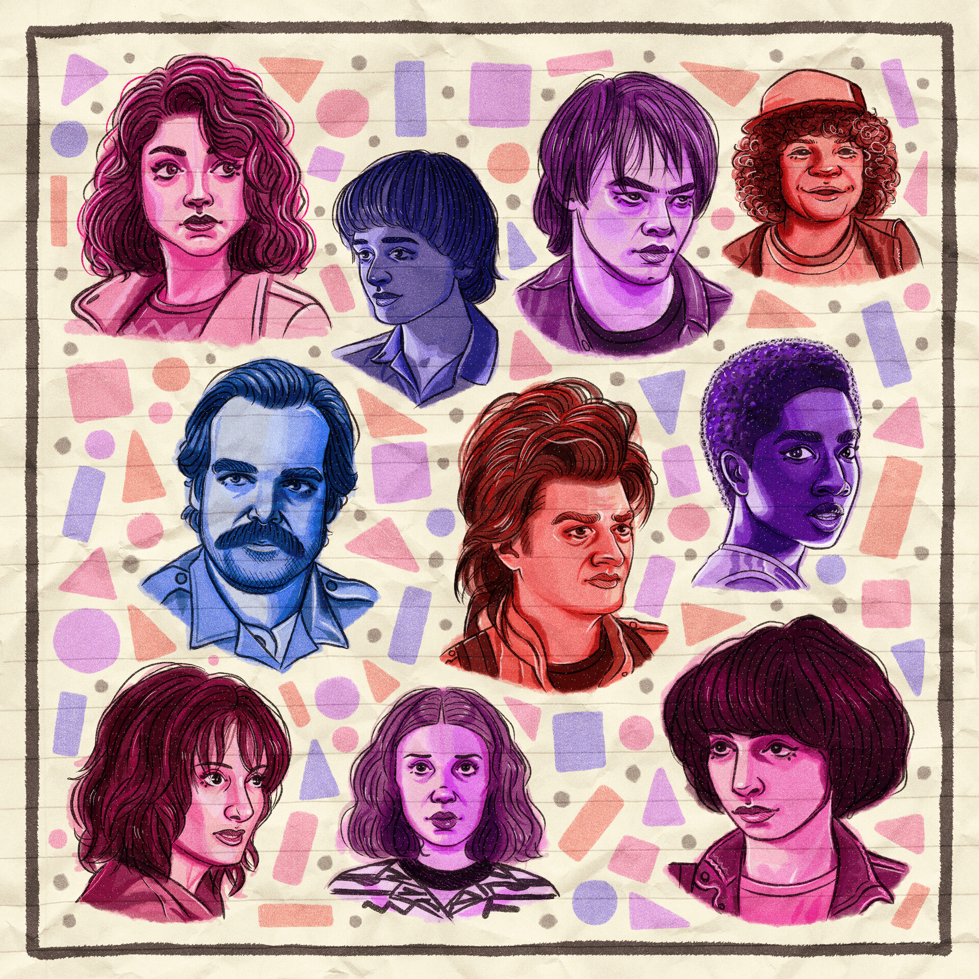 ArtStation - Stranger Things Doodle Page