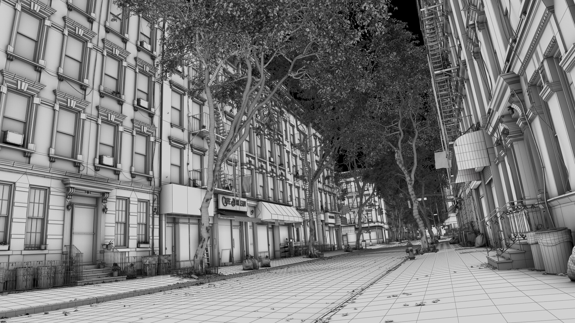 肉質画　風景画 ArtStation - NYC Autumn Street