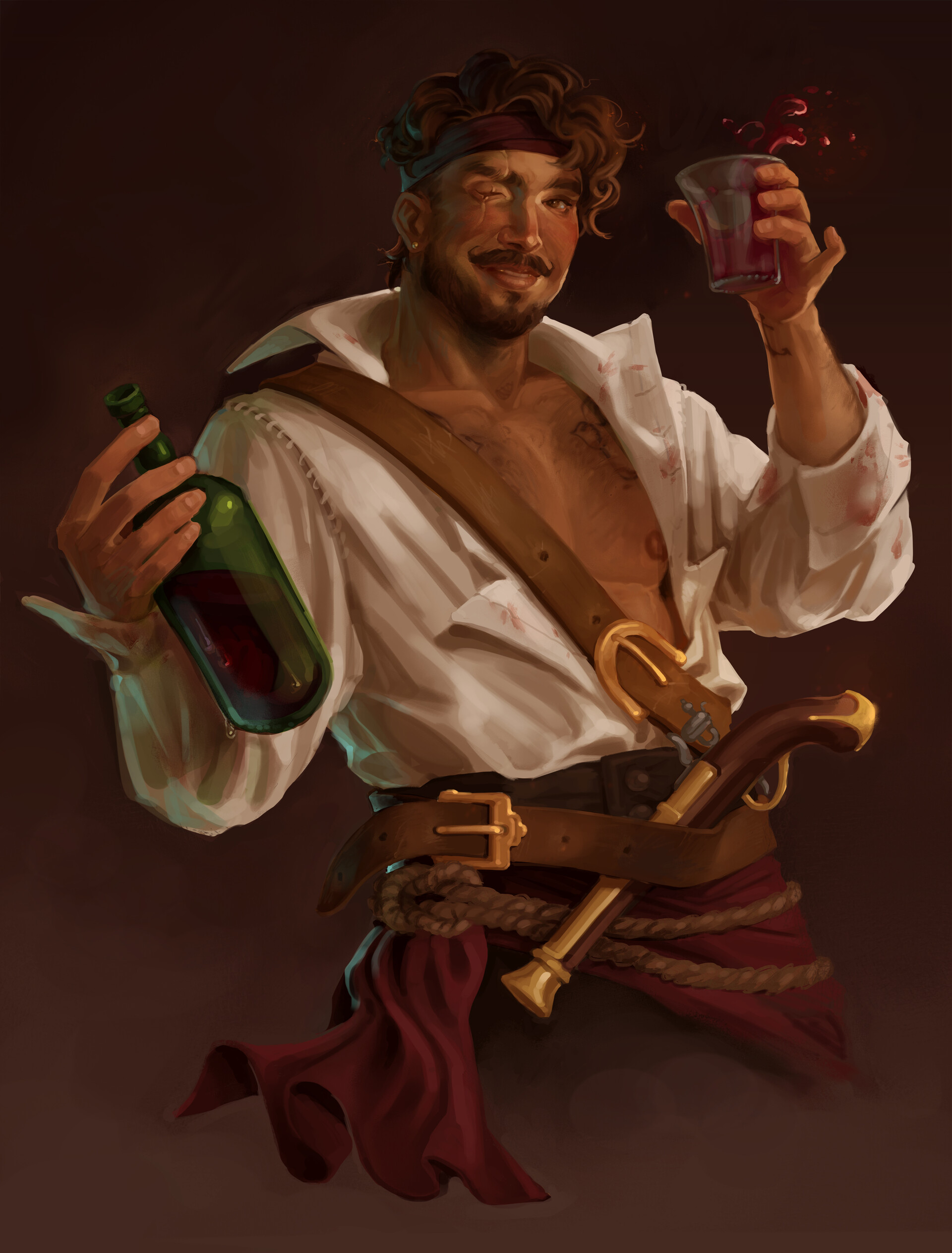 ArtStation Drunk Pirate