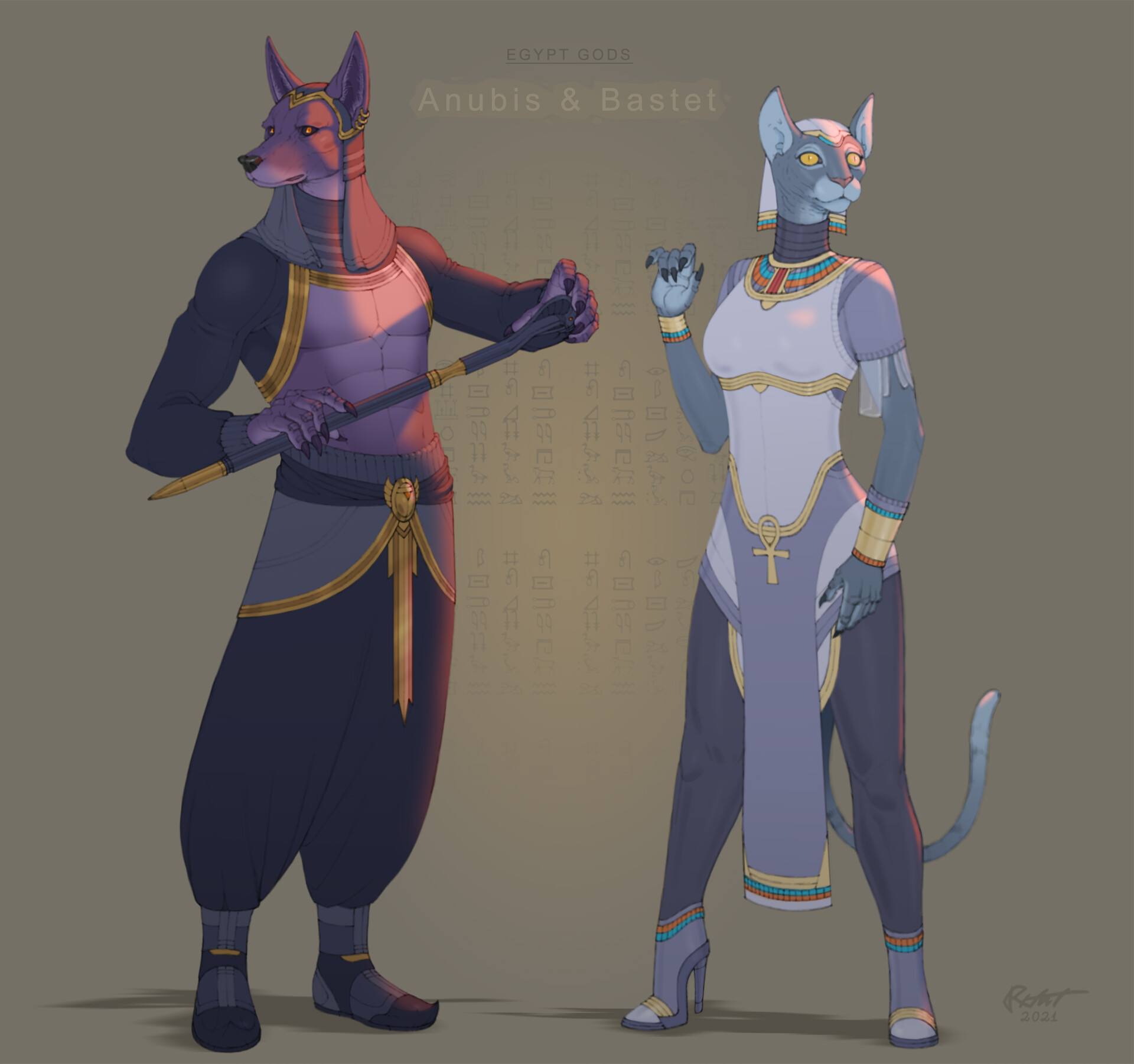 Artstation Anubis And Bastet