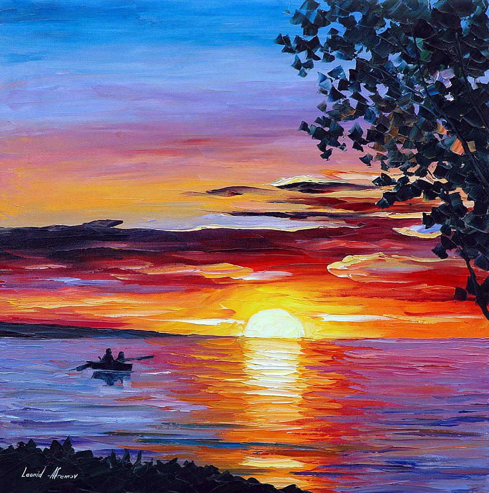 Ocean Sunset Oil Paintings