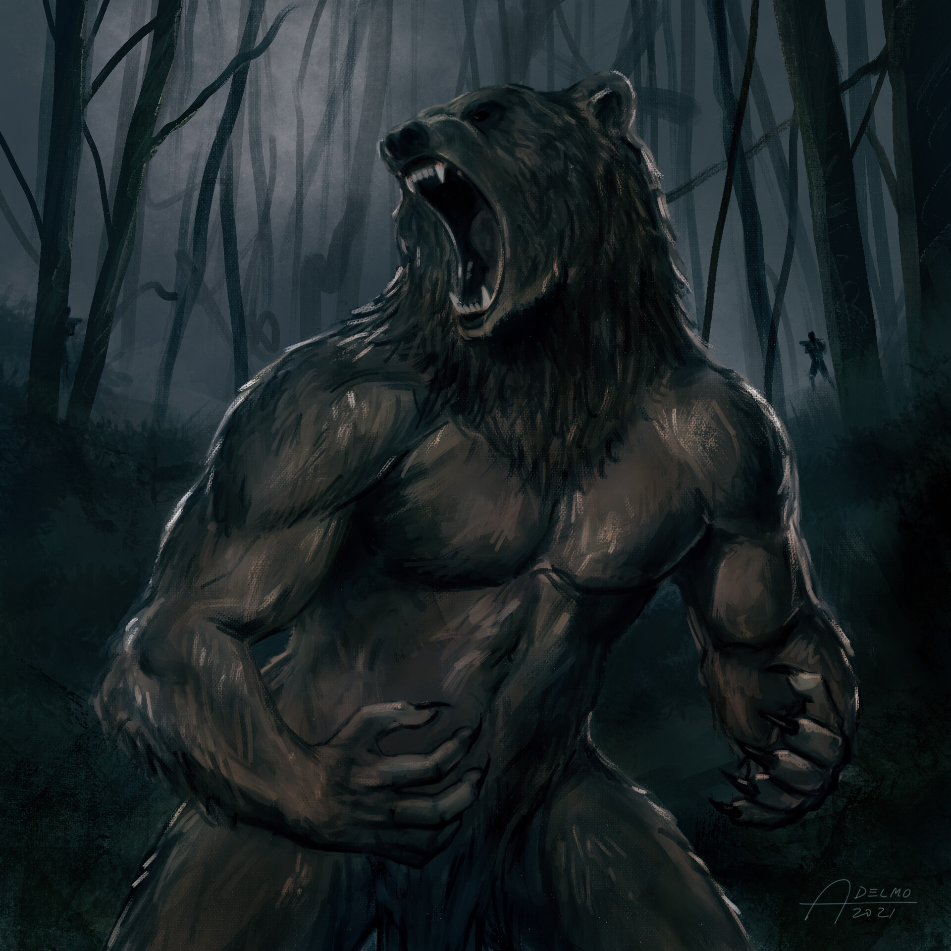 Повелитель теней том 1 читать. Волколак медведь. Вербер медведь оборотень. Волк с бицухой.