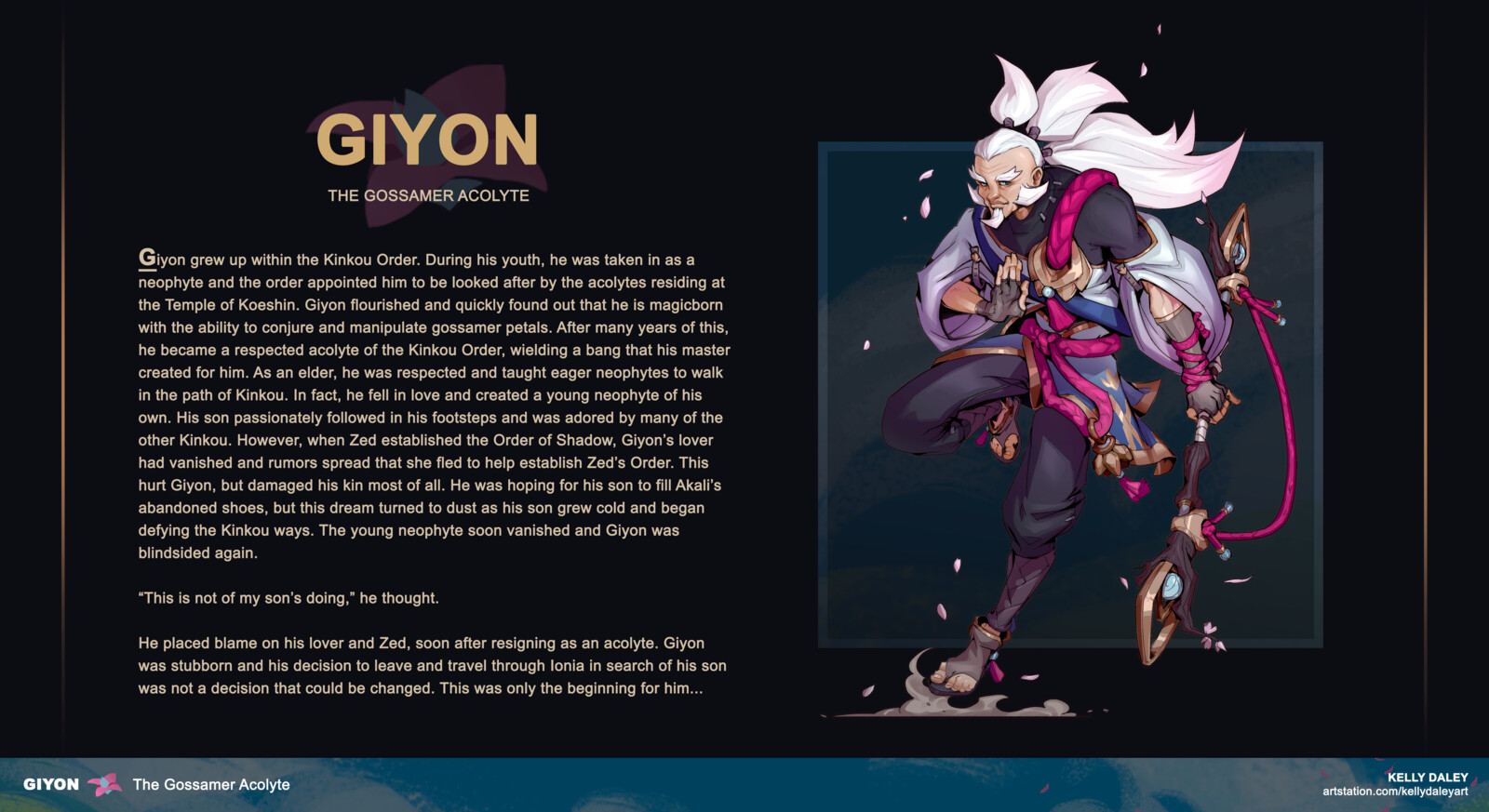 Final Render + story exerpt for Giyon. 