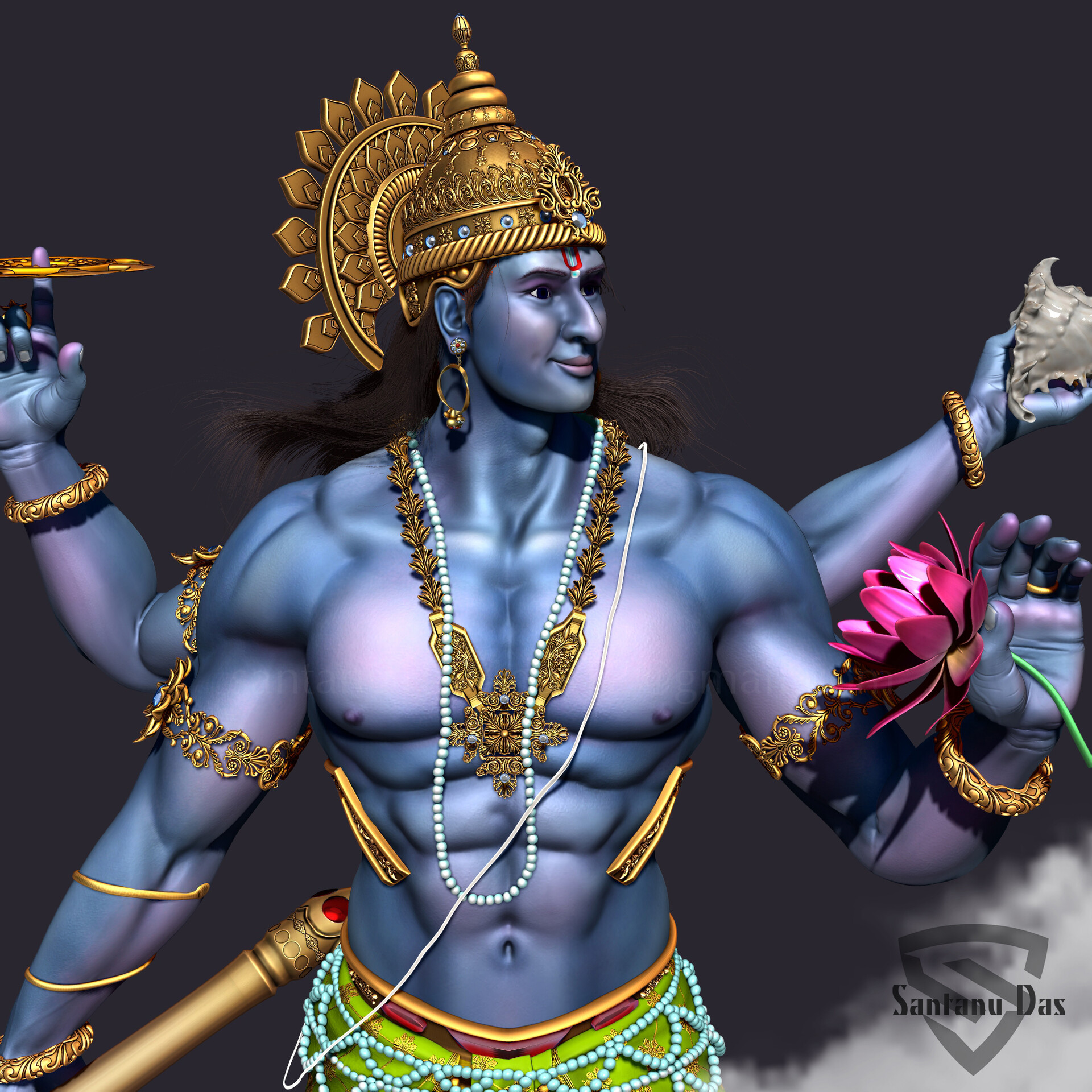 ArtStation - Lord Vishnu by Santanu Das