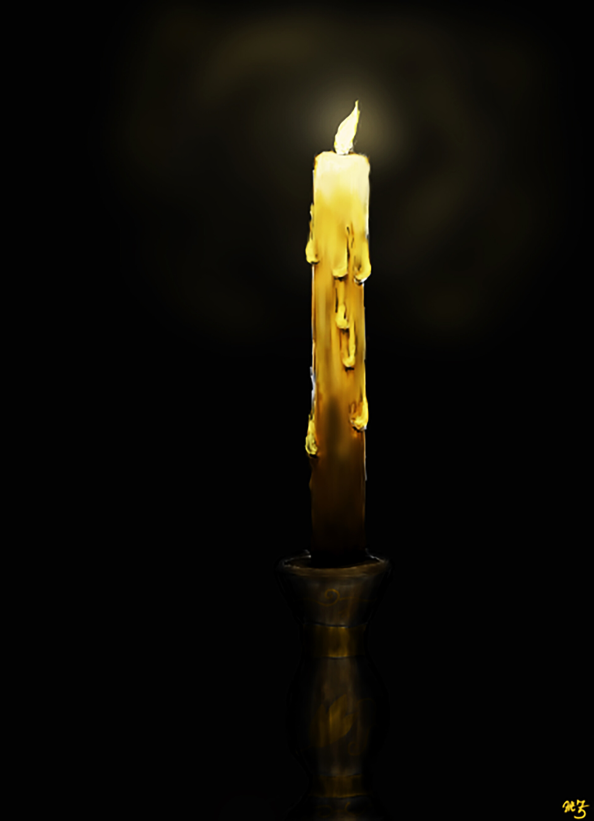 ArtStation - candle melting in hand