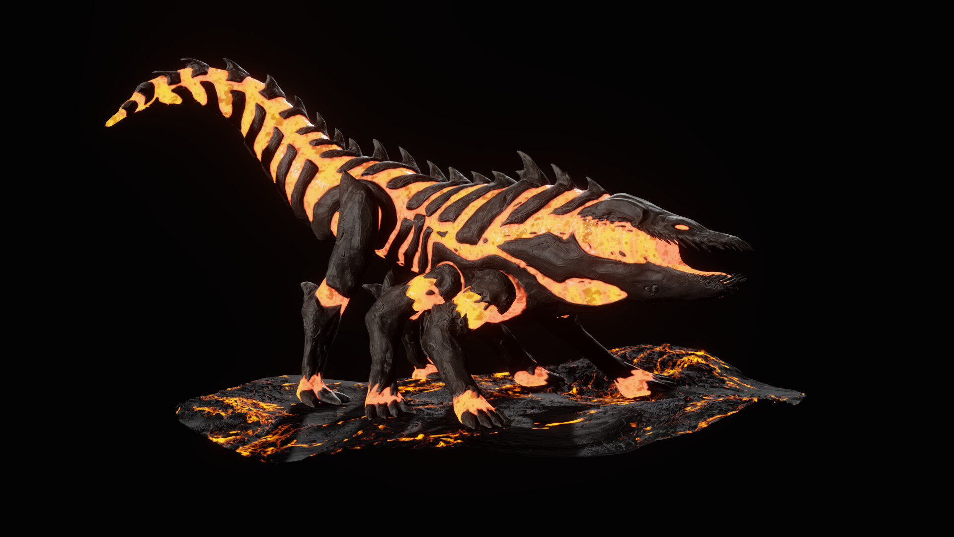 ArtStation - Lava lizard