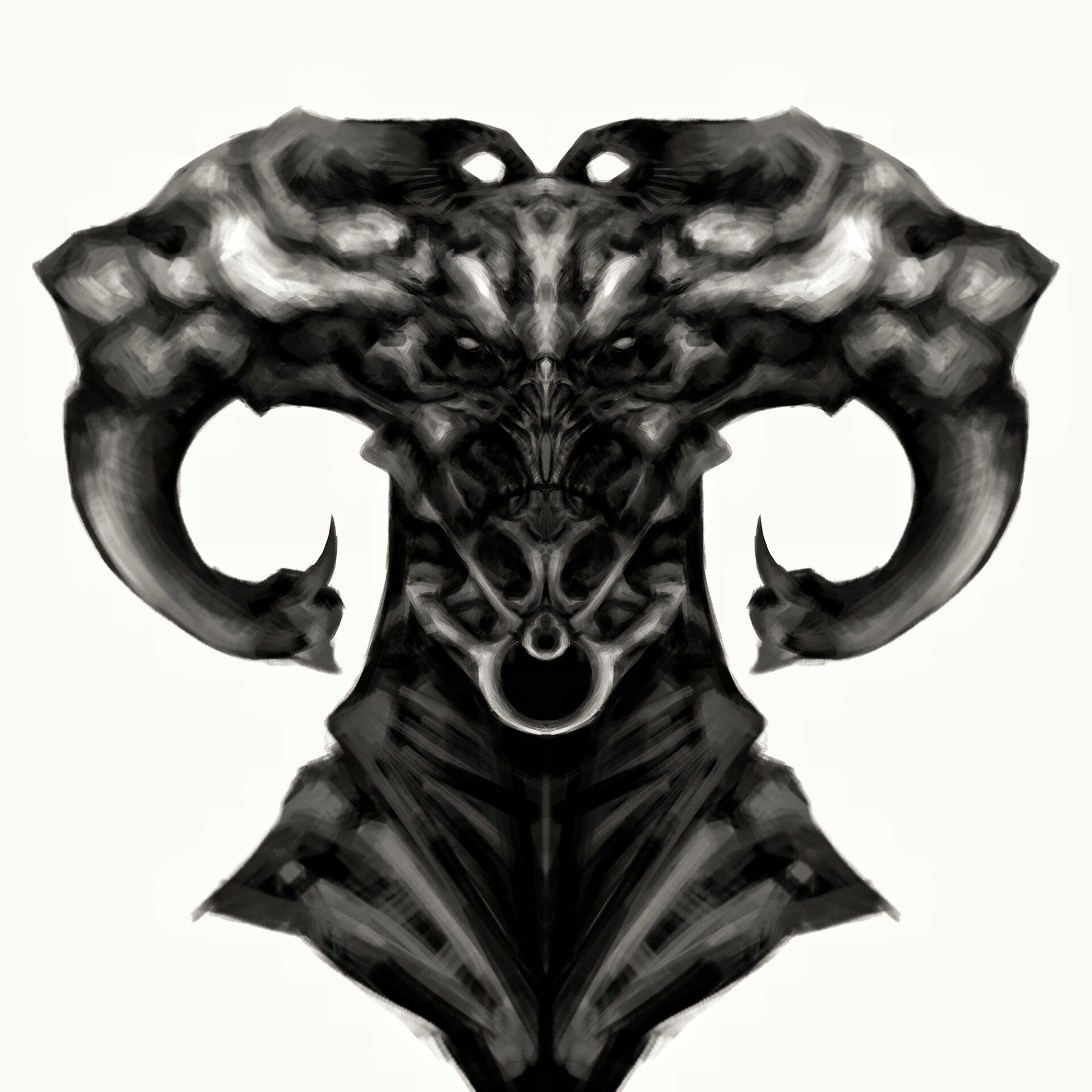 ArtStation - Horn Creature Head Concept Sketches