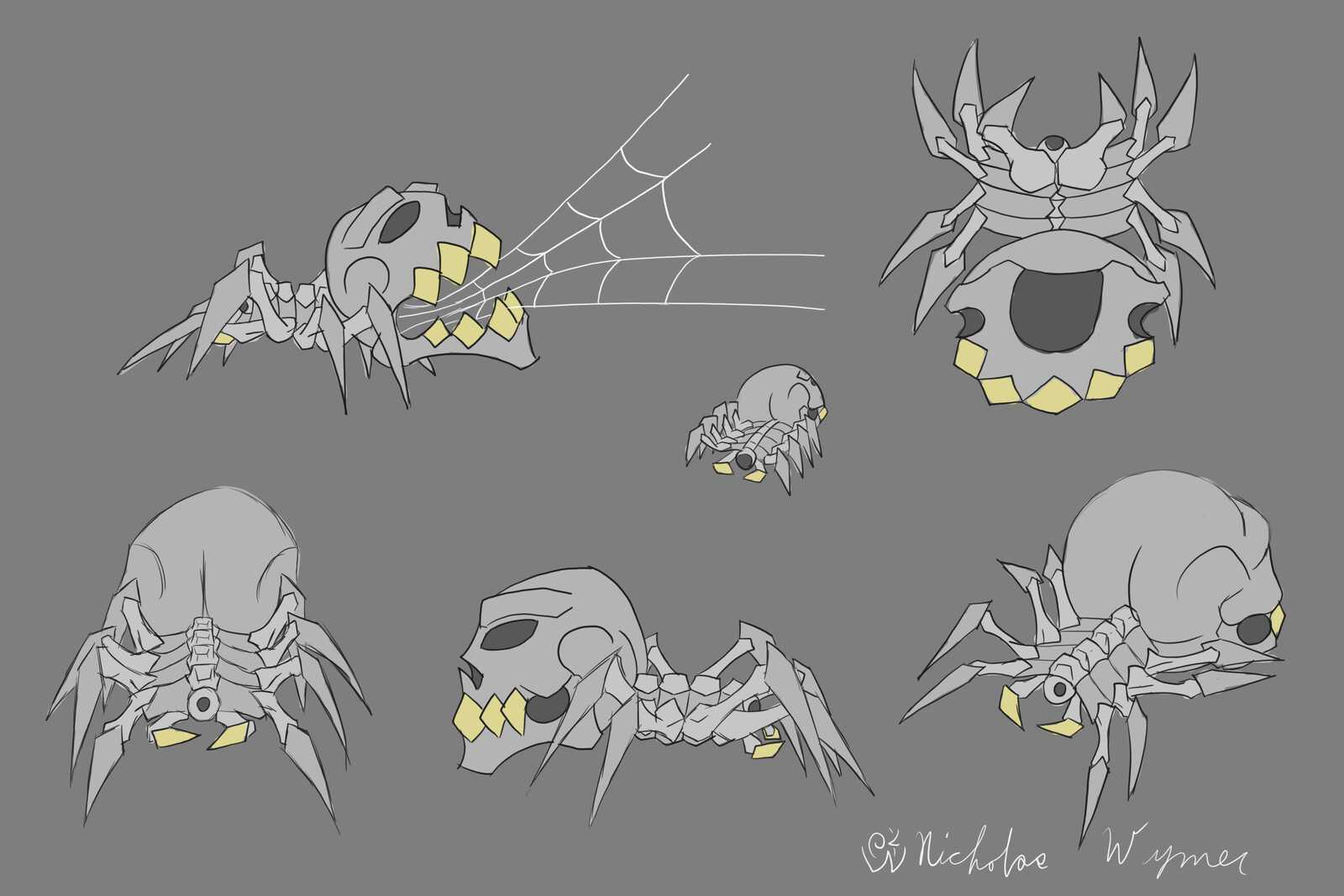 Nicholas Wymer - Bone Spider Concept Art