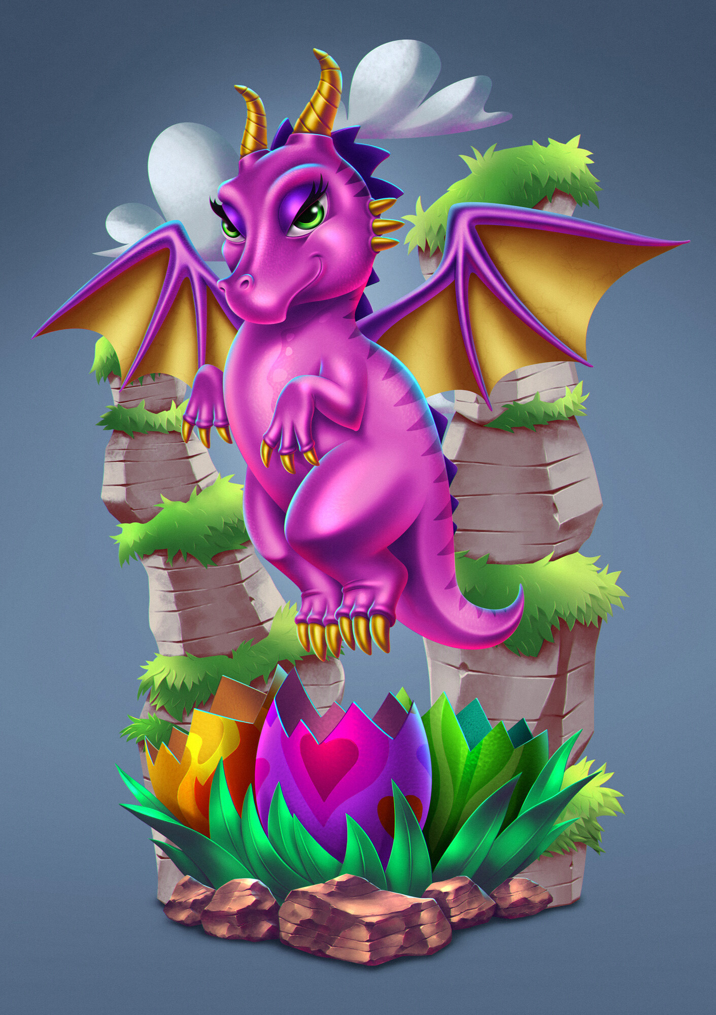ArtStation JPCS Little Dragons Purple