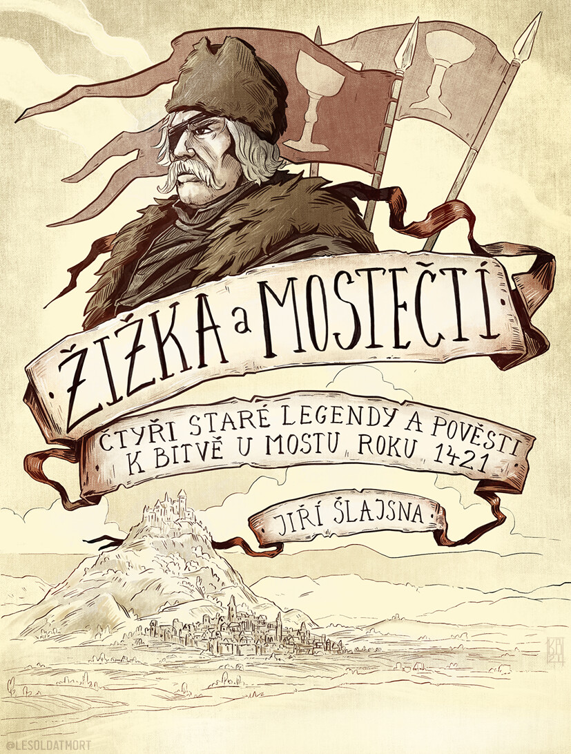 Cover for illustrated book of stories tied to Battle of Most and Jan Žizka