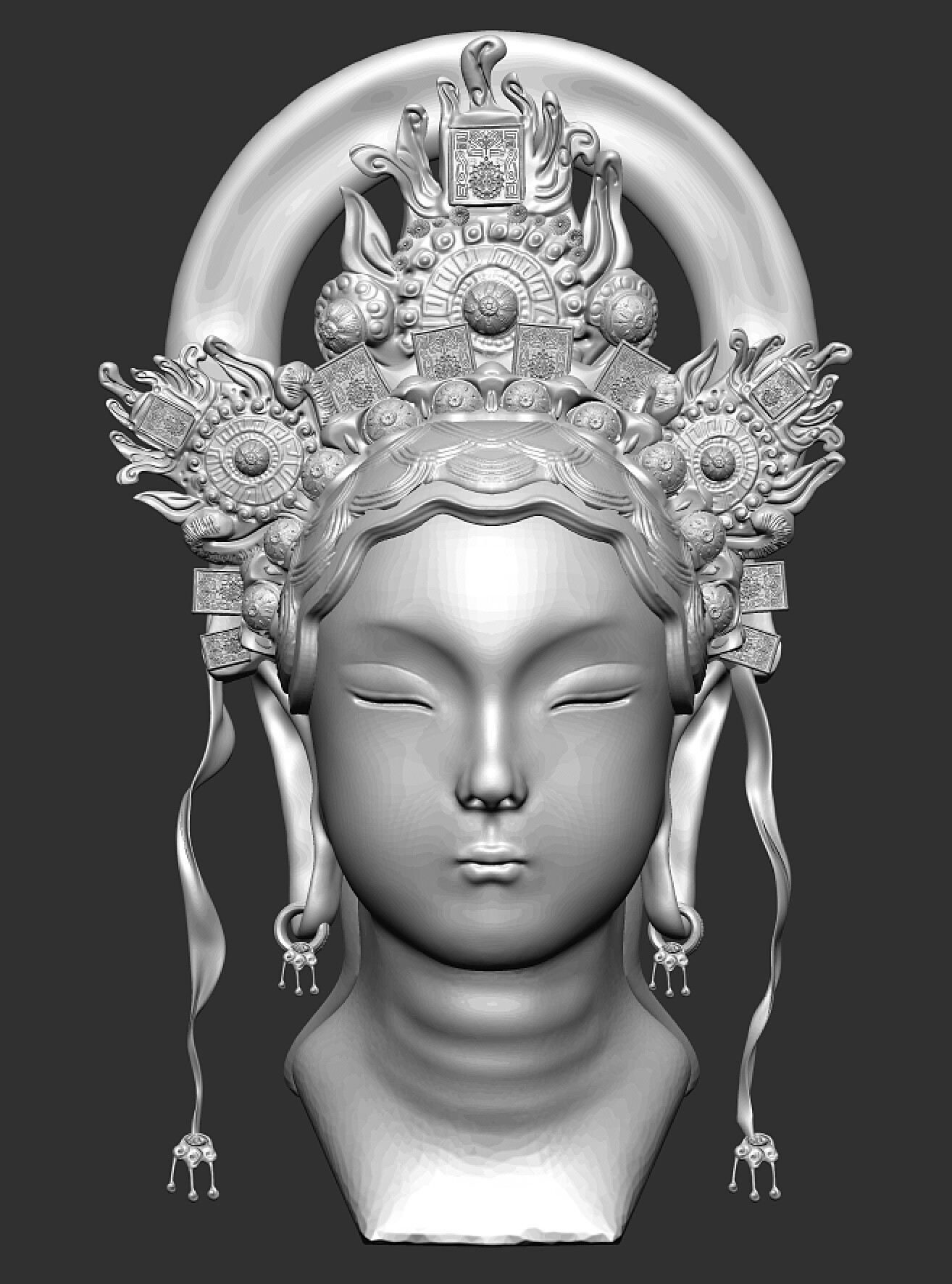 ArtStation Dunhuang Female Buddha head