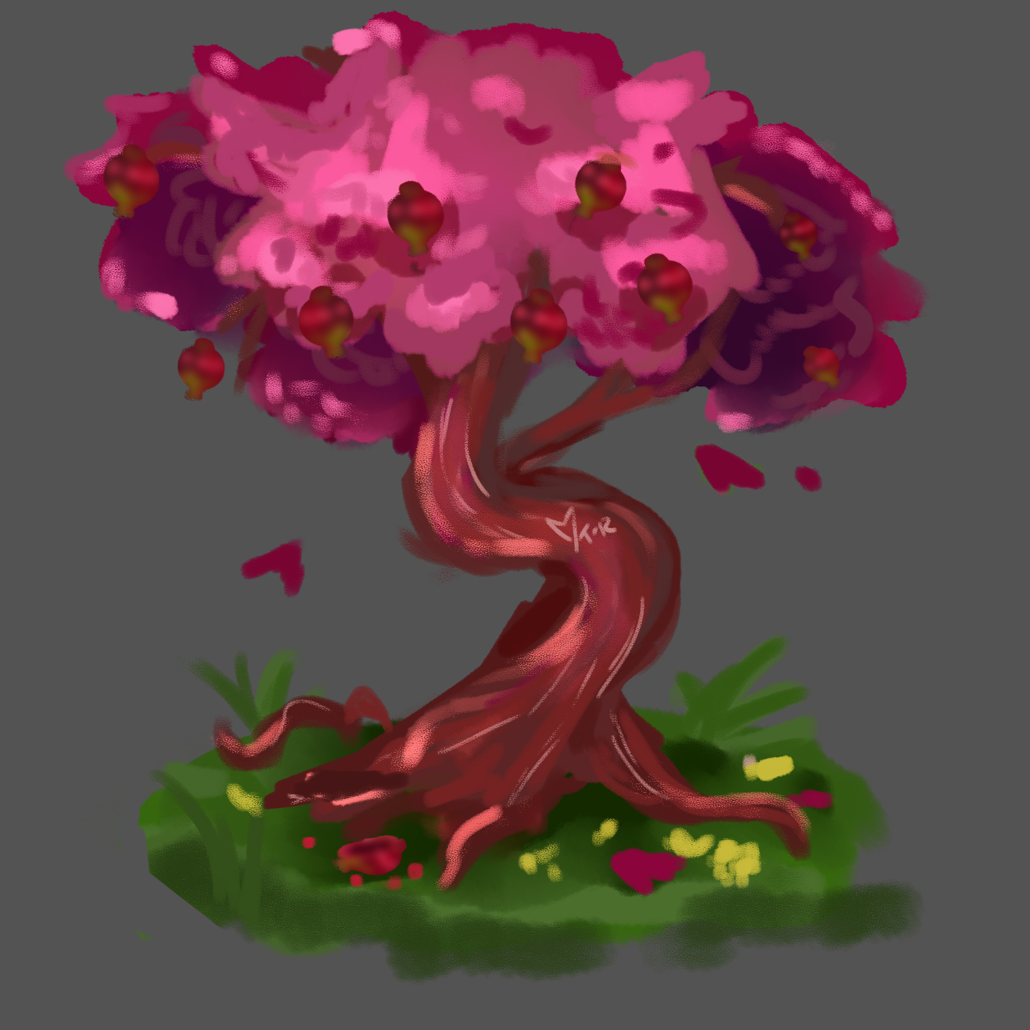 Rough concept for the tree design I wanted to do. I wanted to go for a fantasy feeling. 