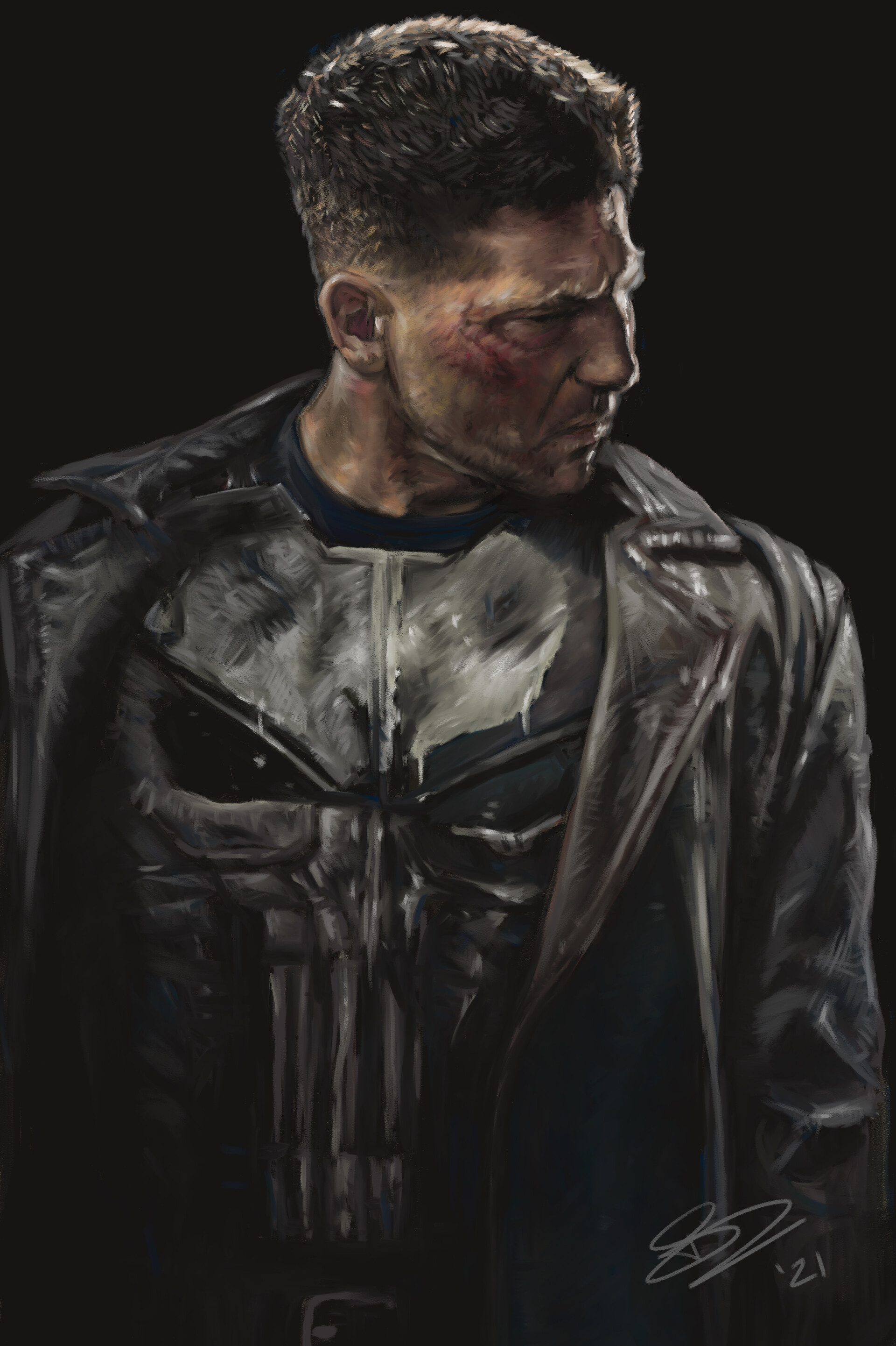 Buy Mens Punisher Marvel Frank Castle Leather Jacket
