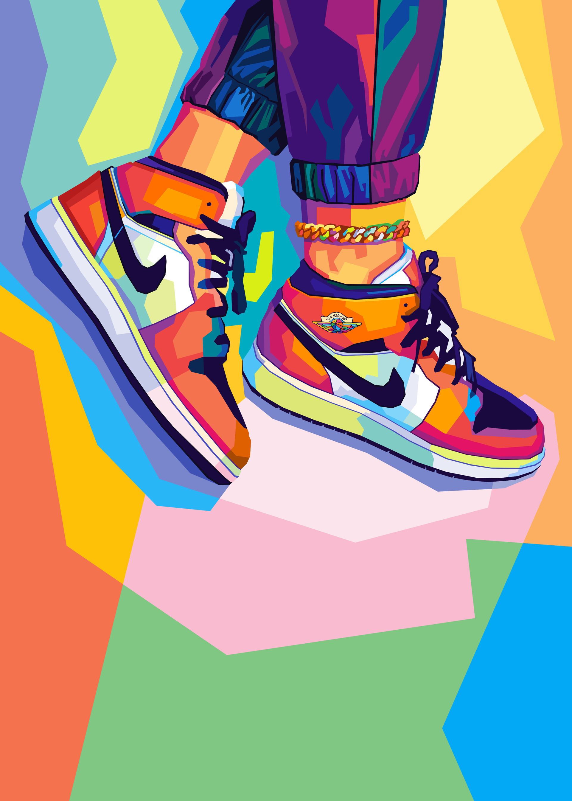 ArtStation - Shoes Nike Wpap Colorful Art