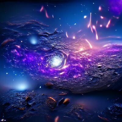 ArtStation - Magical galaxy with purple night
