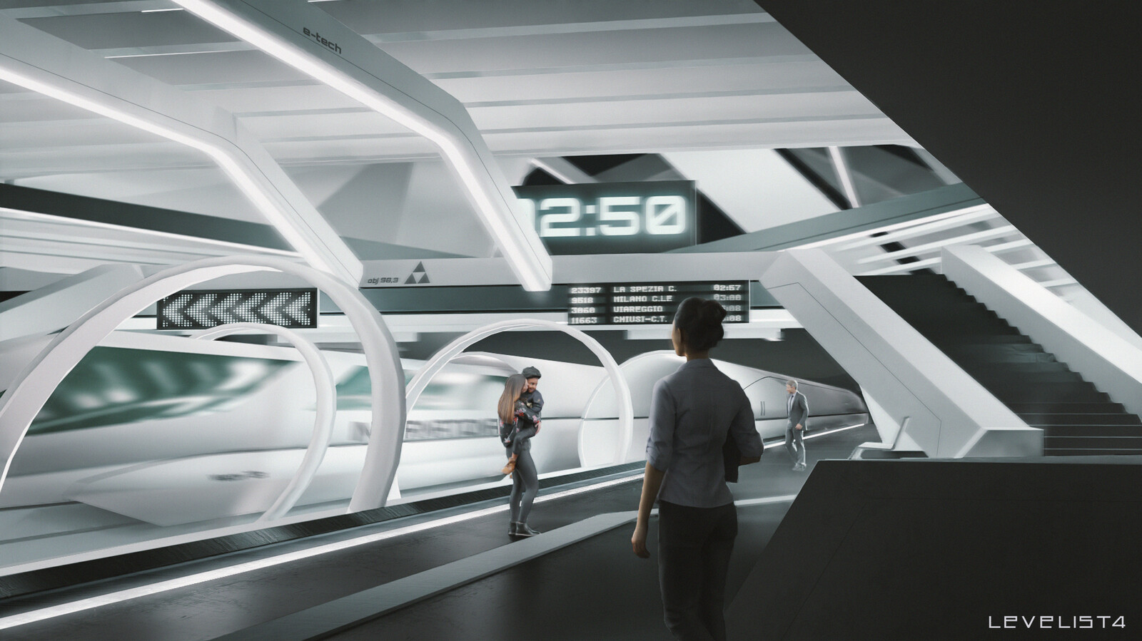 Futuristic Train Station