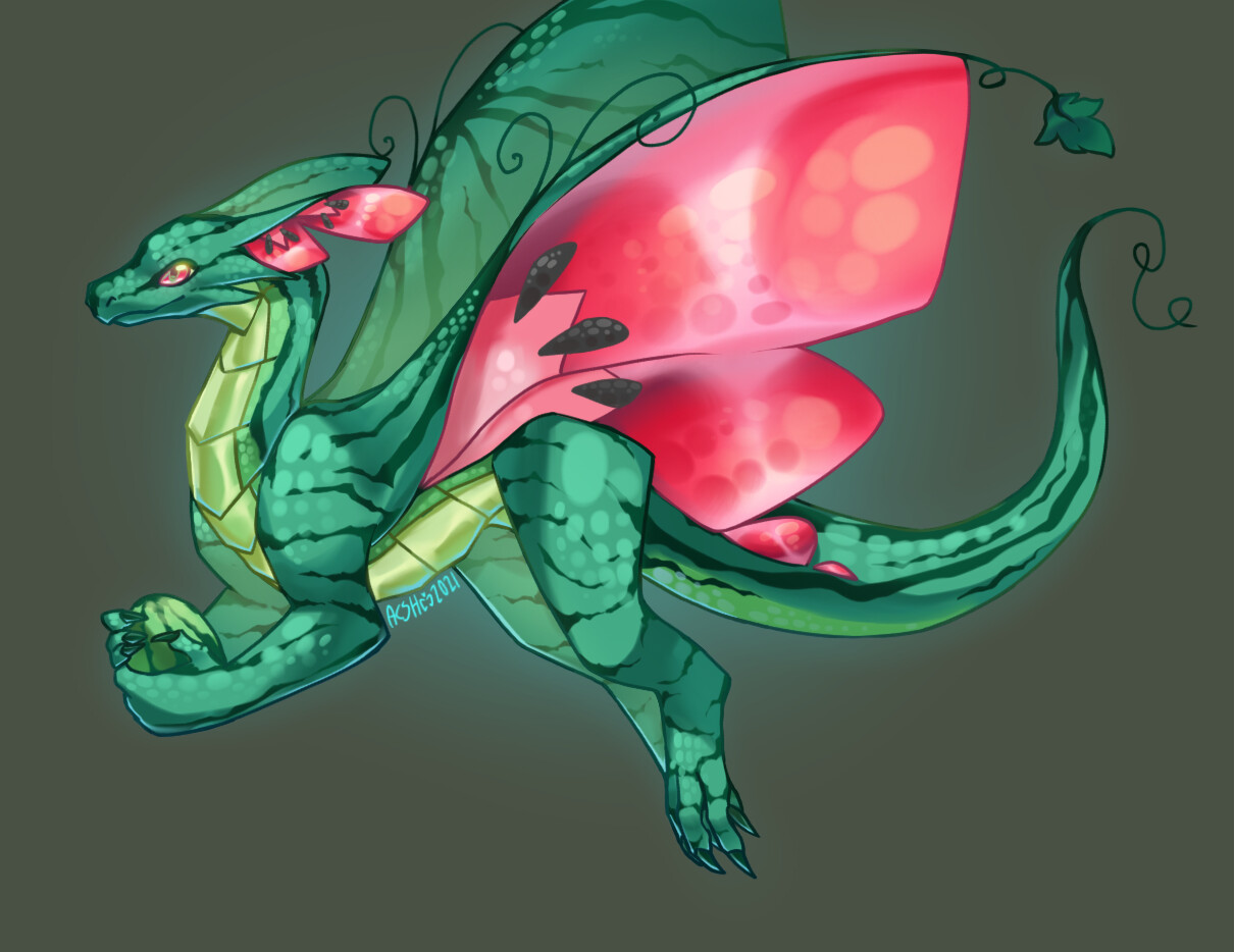 ArtStation Watermelon dragon