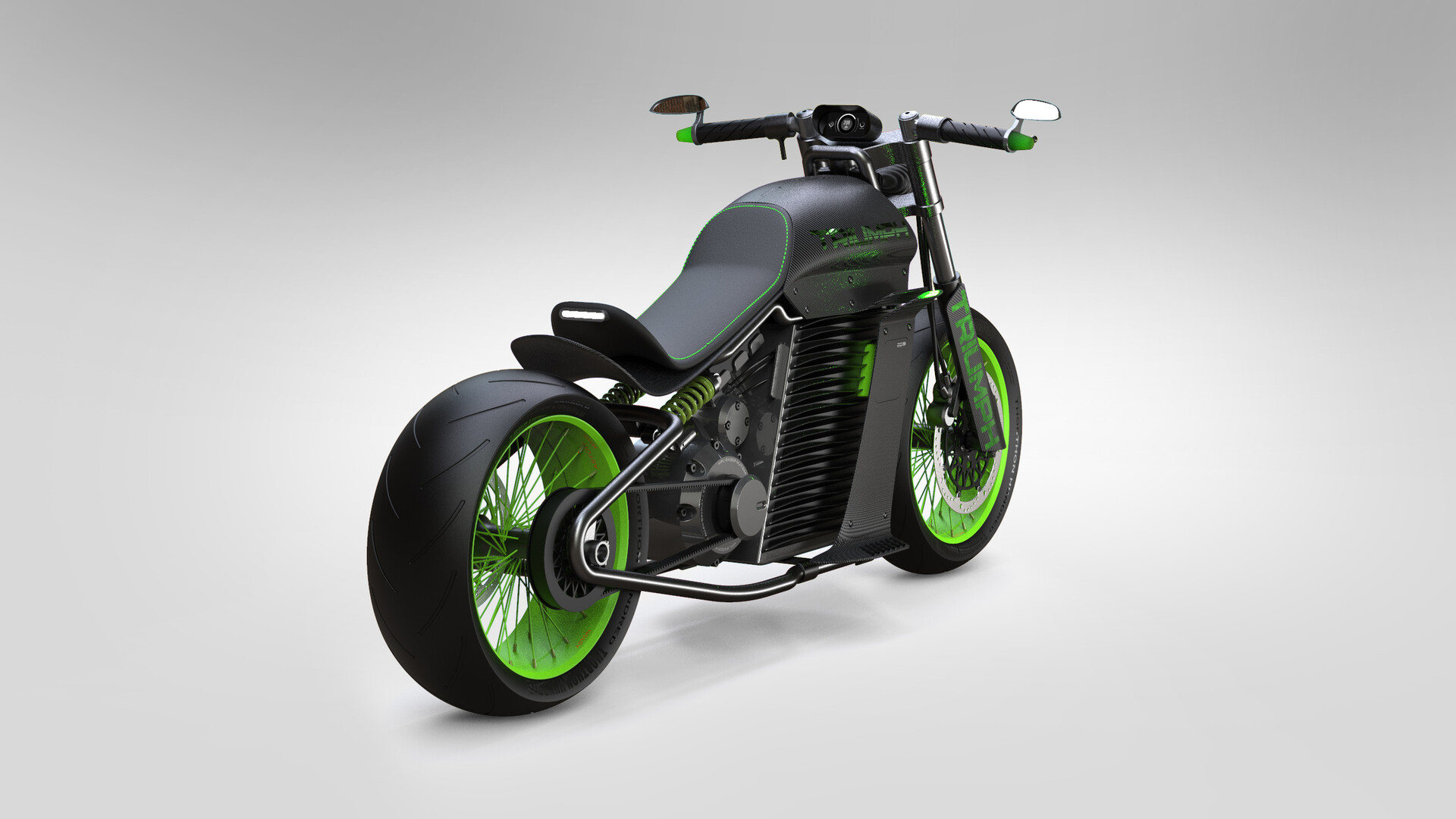 ArtStation Triumph bobber E bike Carbon