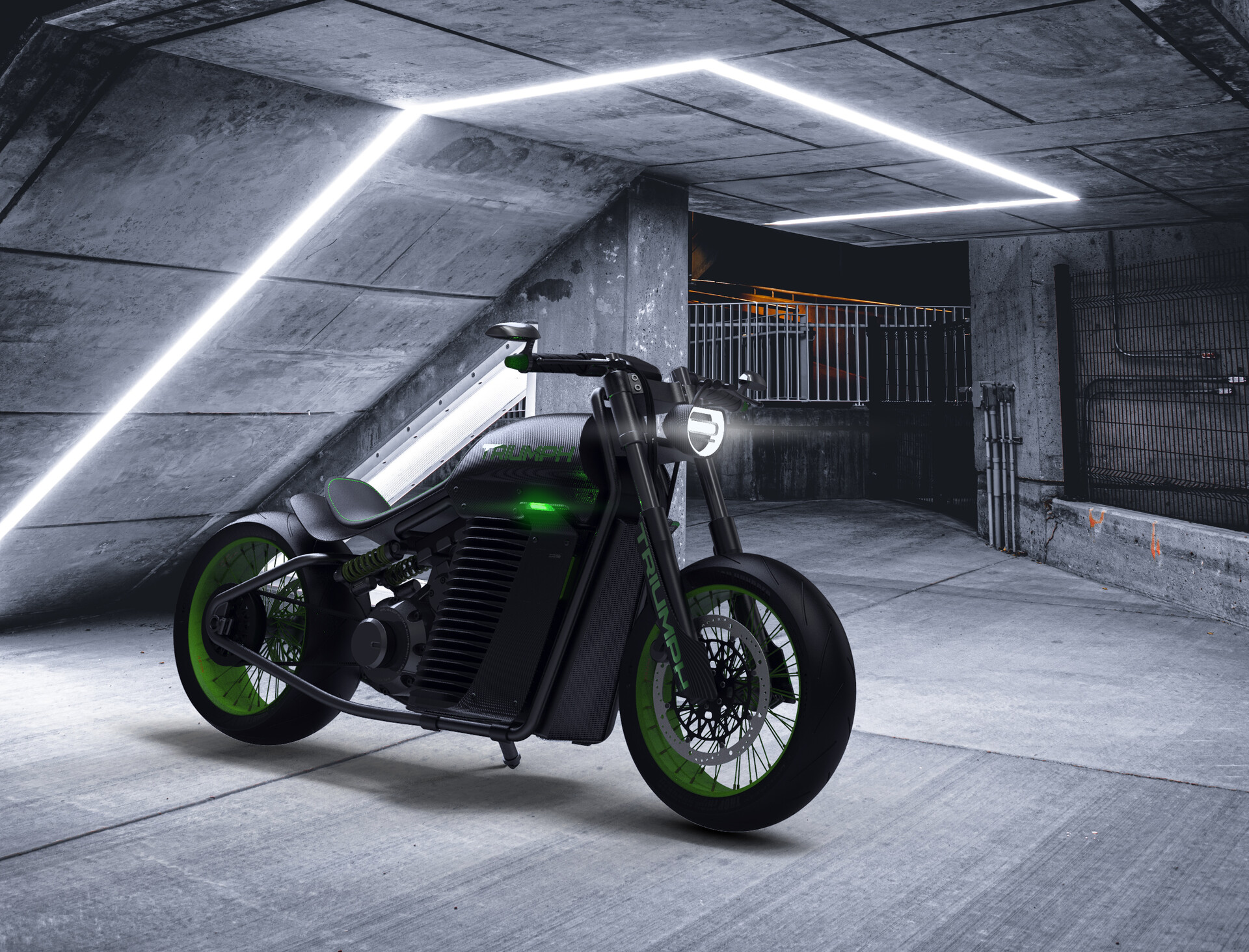 ArtStation Triumph bobber E-bike Carbon