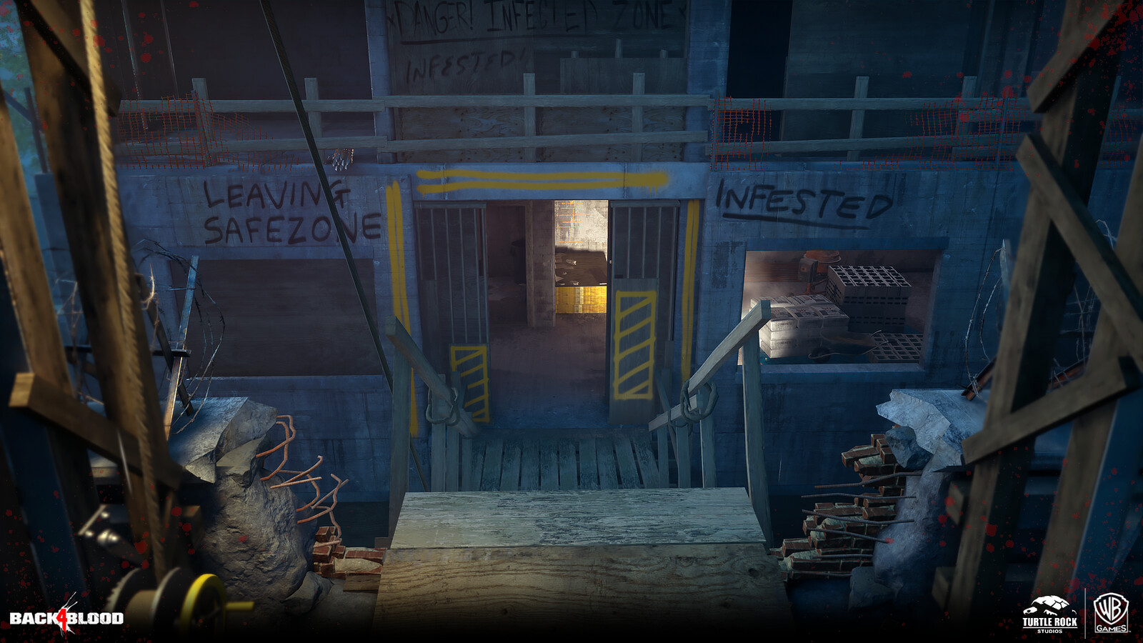 Responsible for the construction-site building, exterior/interior, worldbuilding, vert painting, decals. 