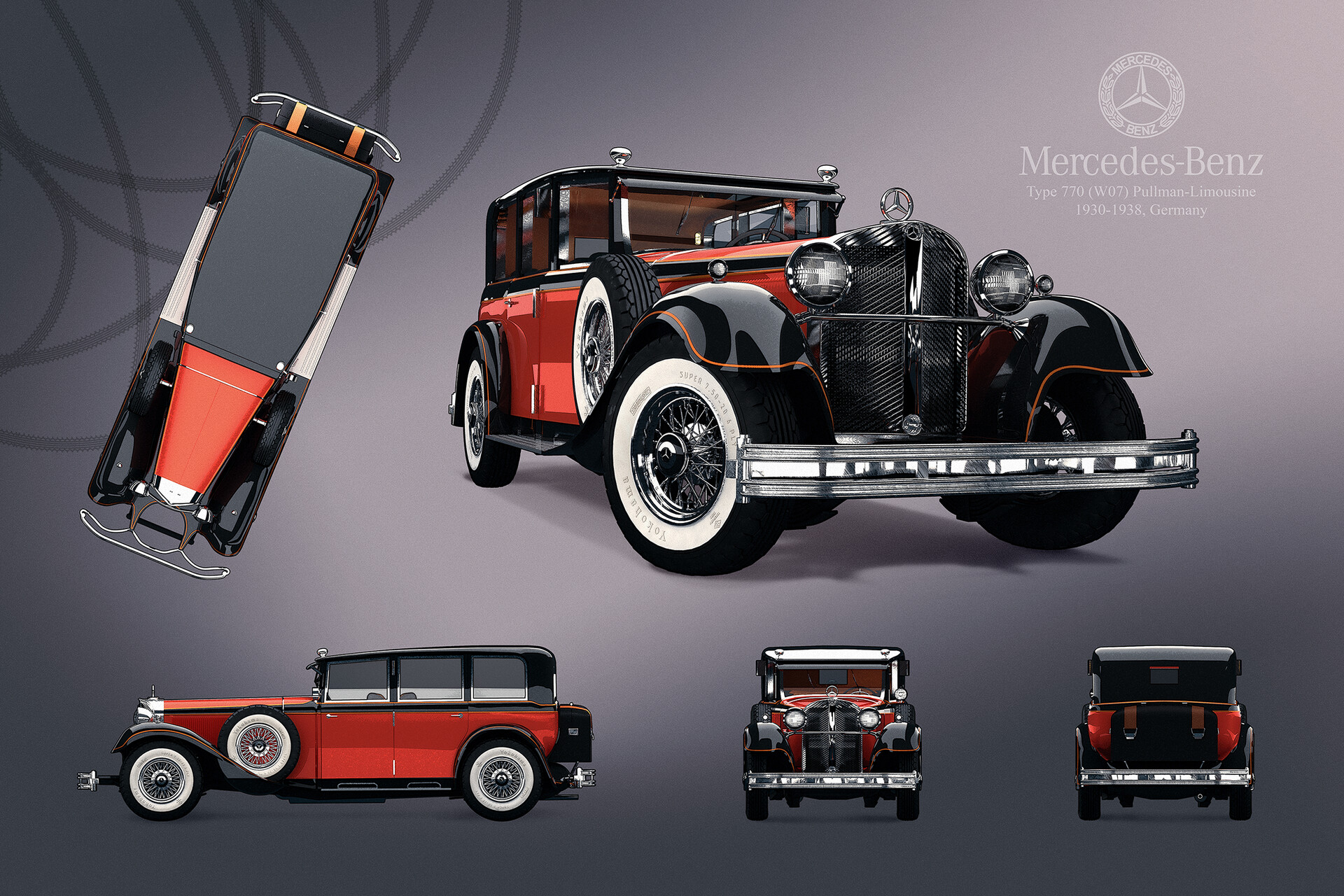 ArtStation - Mercedes-Benz 770 W07 Pullman-Limousine (1930