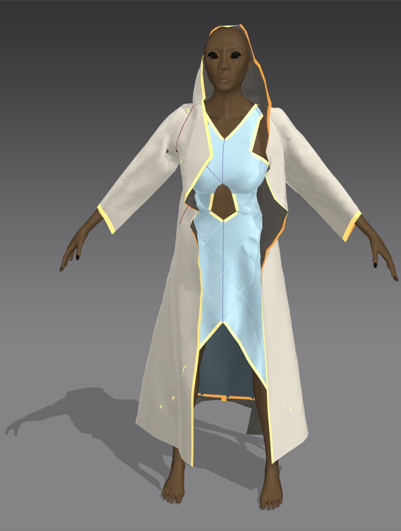 cape and hood in Marvelous Designer