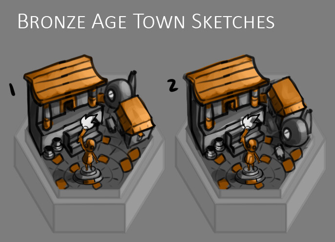 Bronze Age Town sketches 2