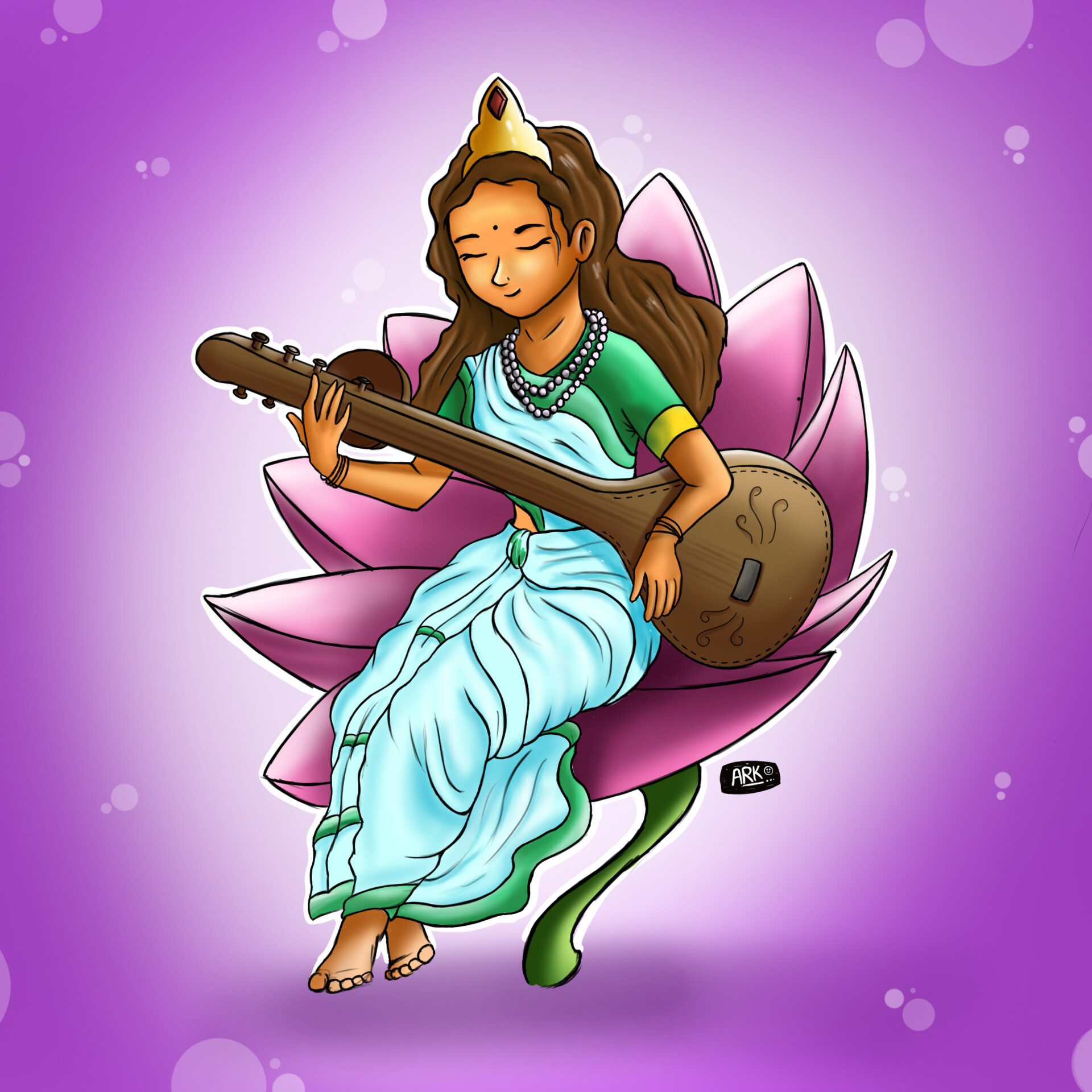 ArtStation - Goddess Saraswati