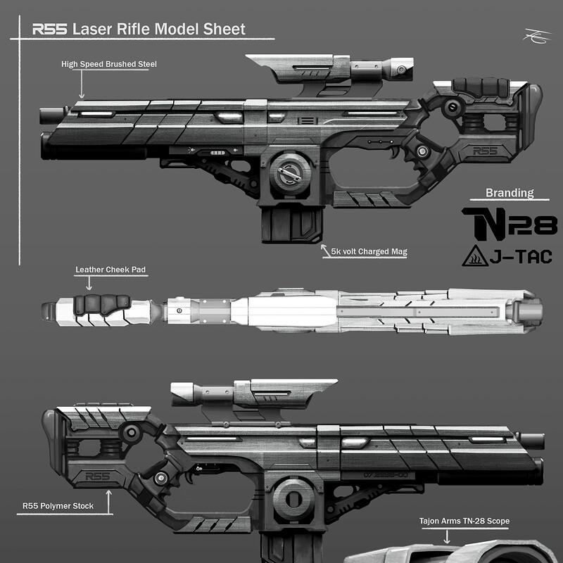 R55 Laser Rifle 2D