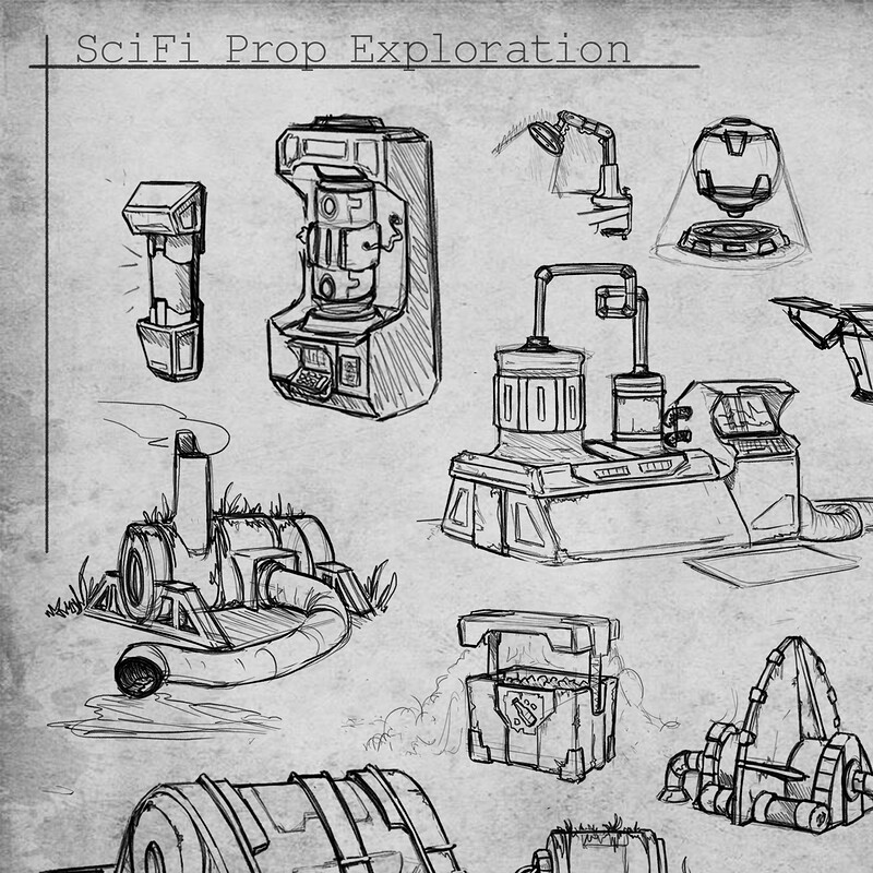 Hard Surface Prop Sketches